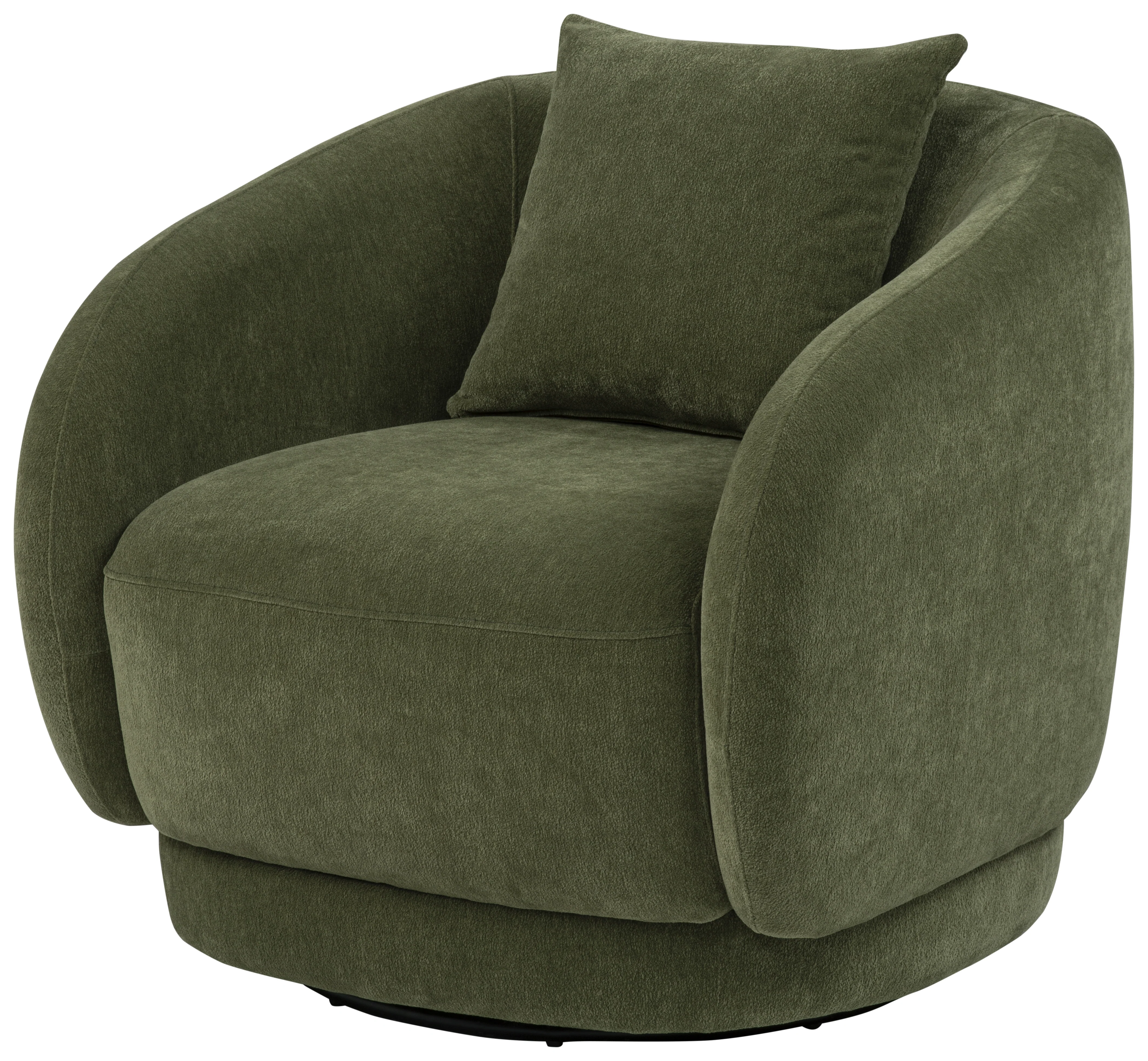 Arnaud Green Chenille Upholstered Swivel Accent Chair - Image 3