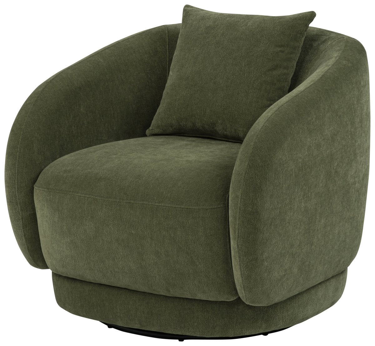 Arnaud Green Chenille Upholstered Swivel Accent Chair - Image 4