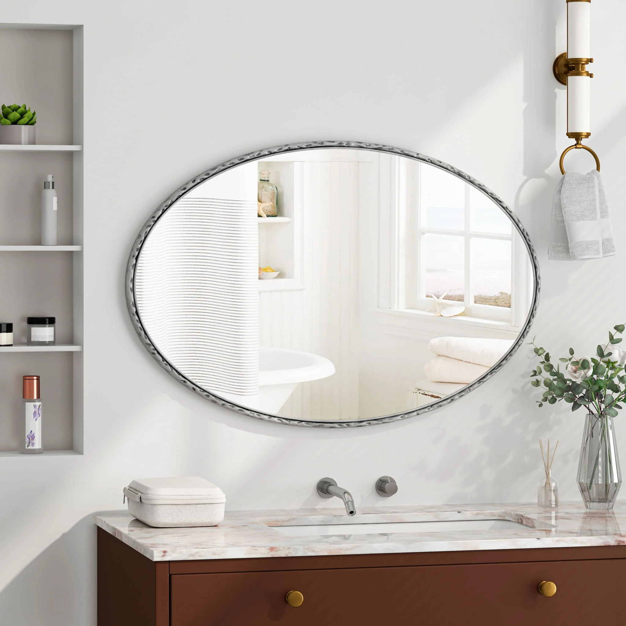 Art Oval Retro Mirror, Wall Hanging - Image 6