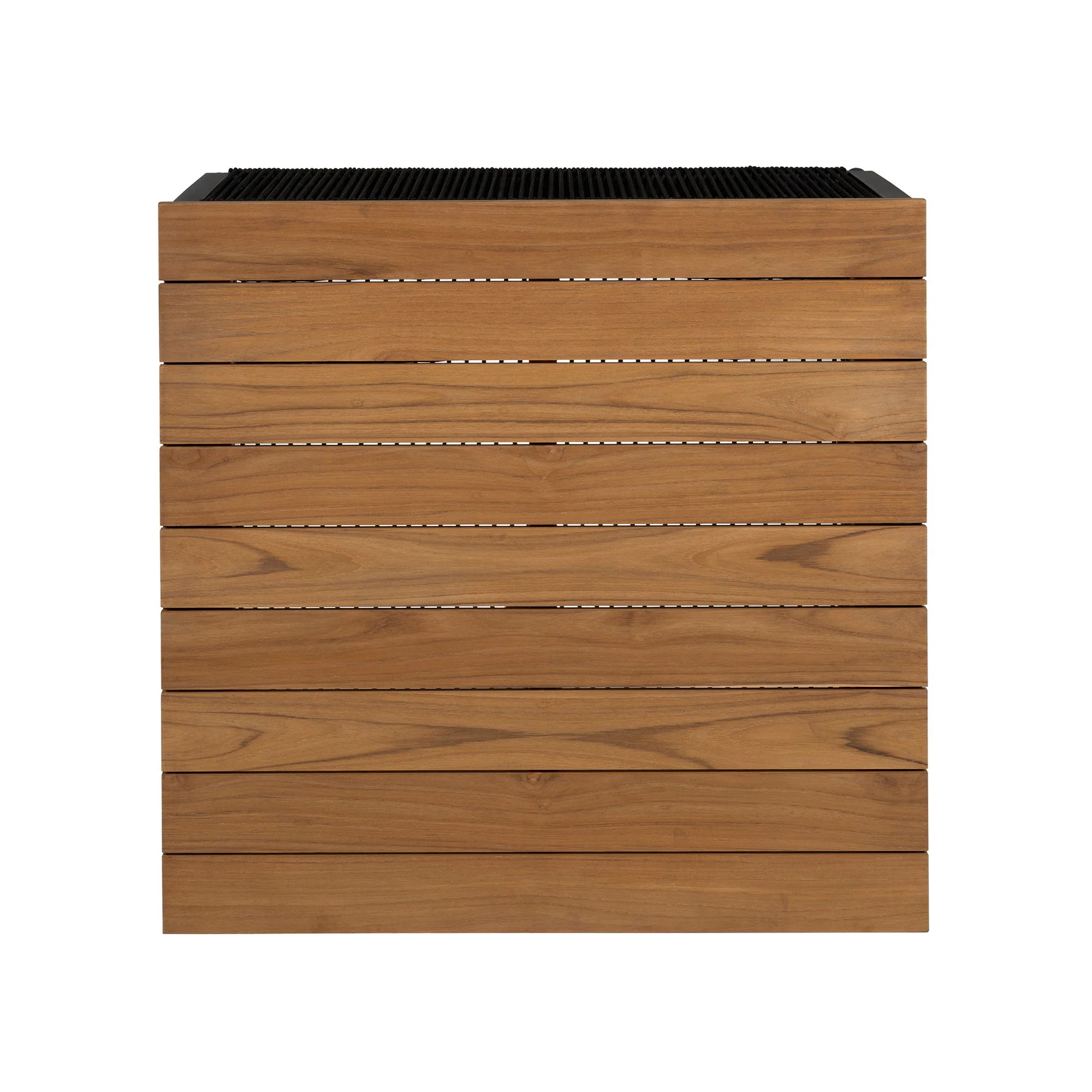 Artesia - 4 Piece Outdoor Patio Conversation Set - Teak / Dark Gray - Image 7