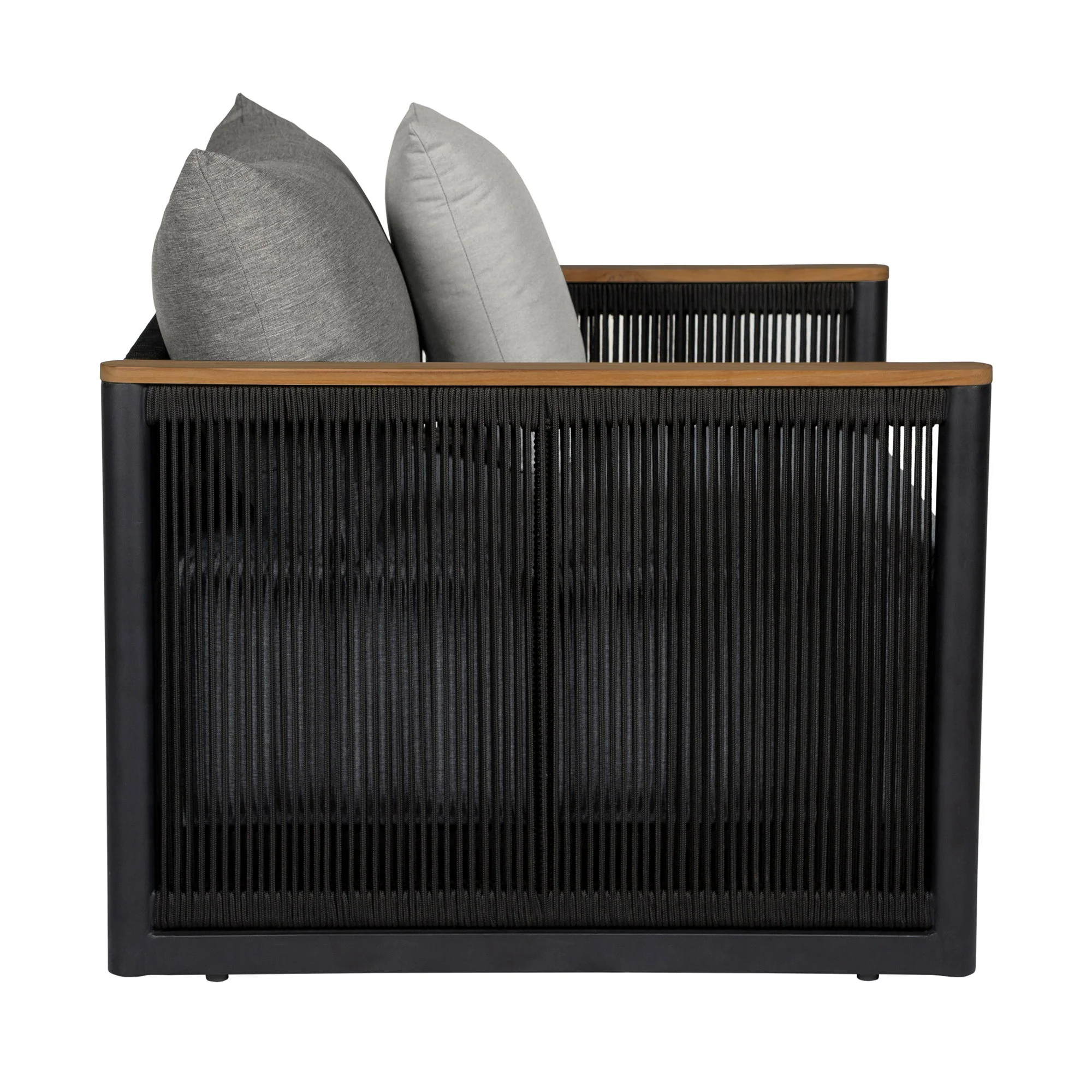 Artesia - Outdoor Patio Chair - Black / Dark Gray - Image 8