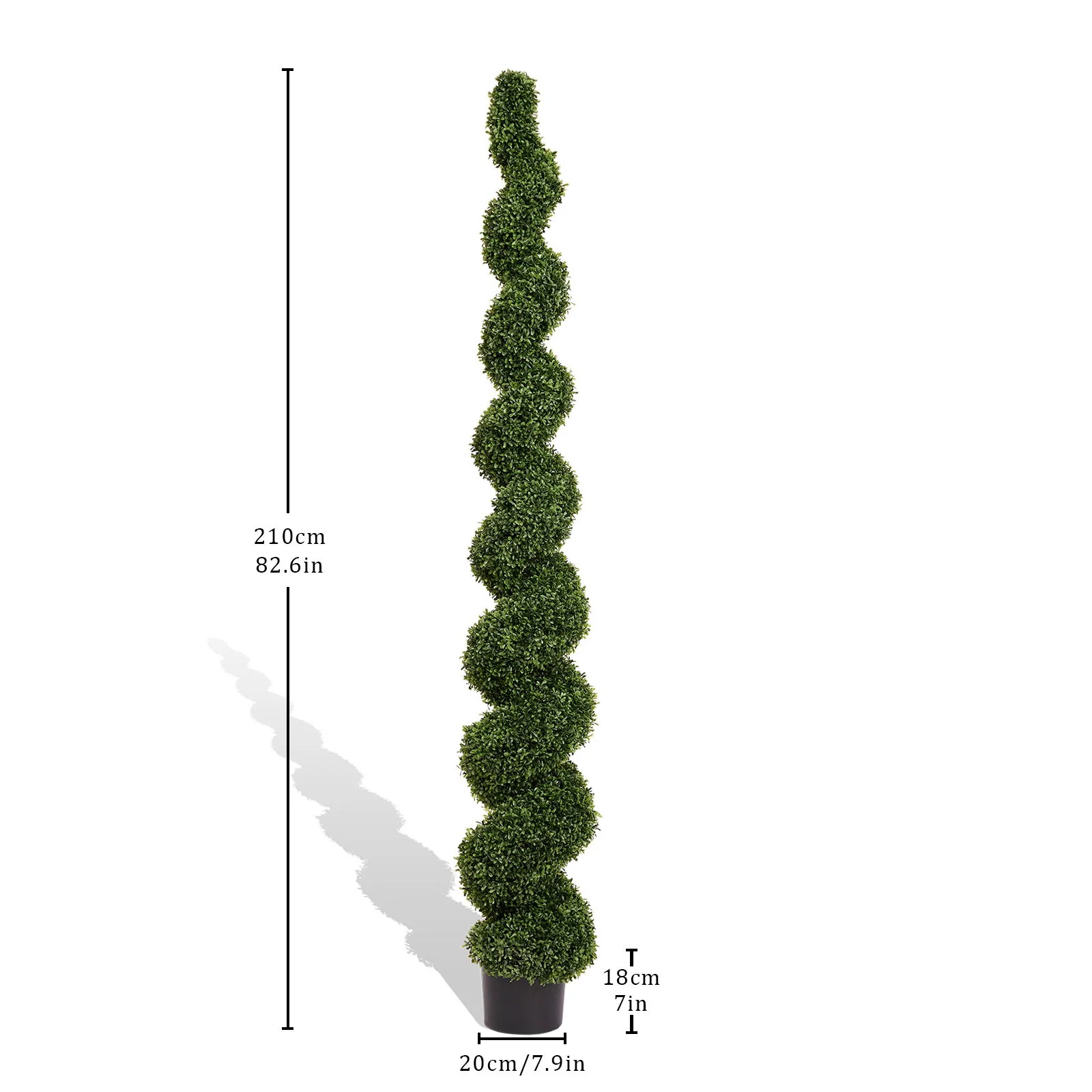 Artificial Outdoor UV Resistant Plastic Boxwood Topiary Spiral Tree - Image 11