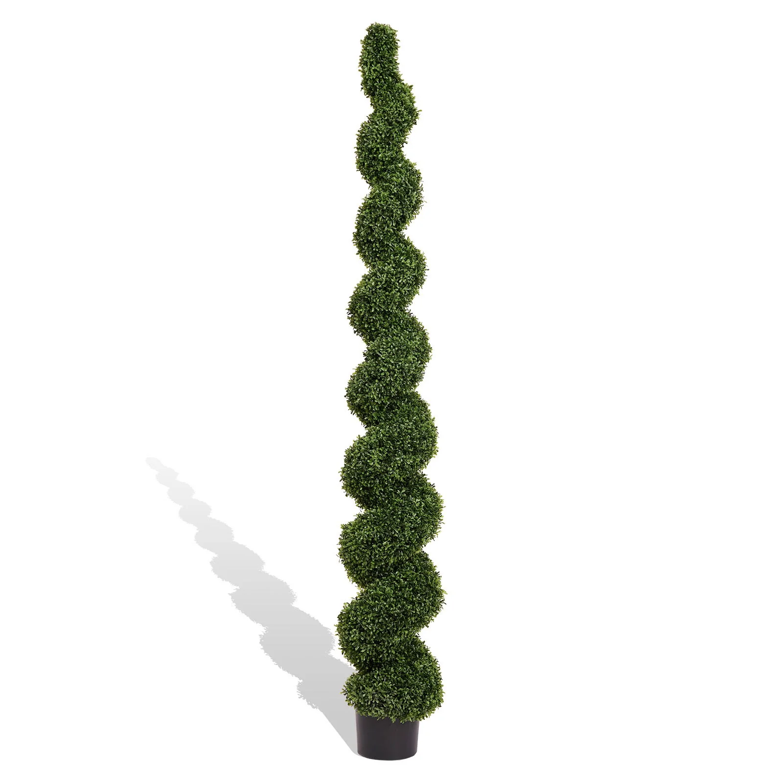 Artificial Outdoor UV Resistant Plastic Boxwood Topiary Spiral Tree - Image 2