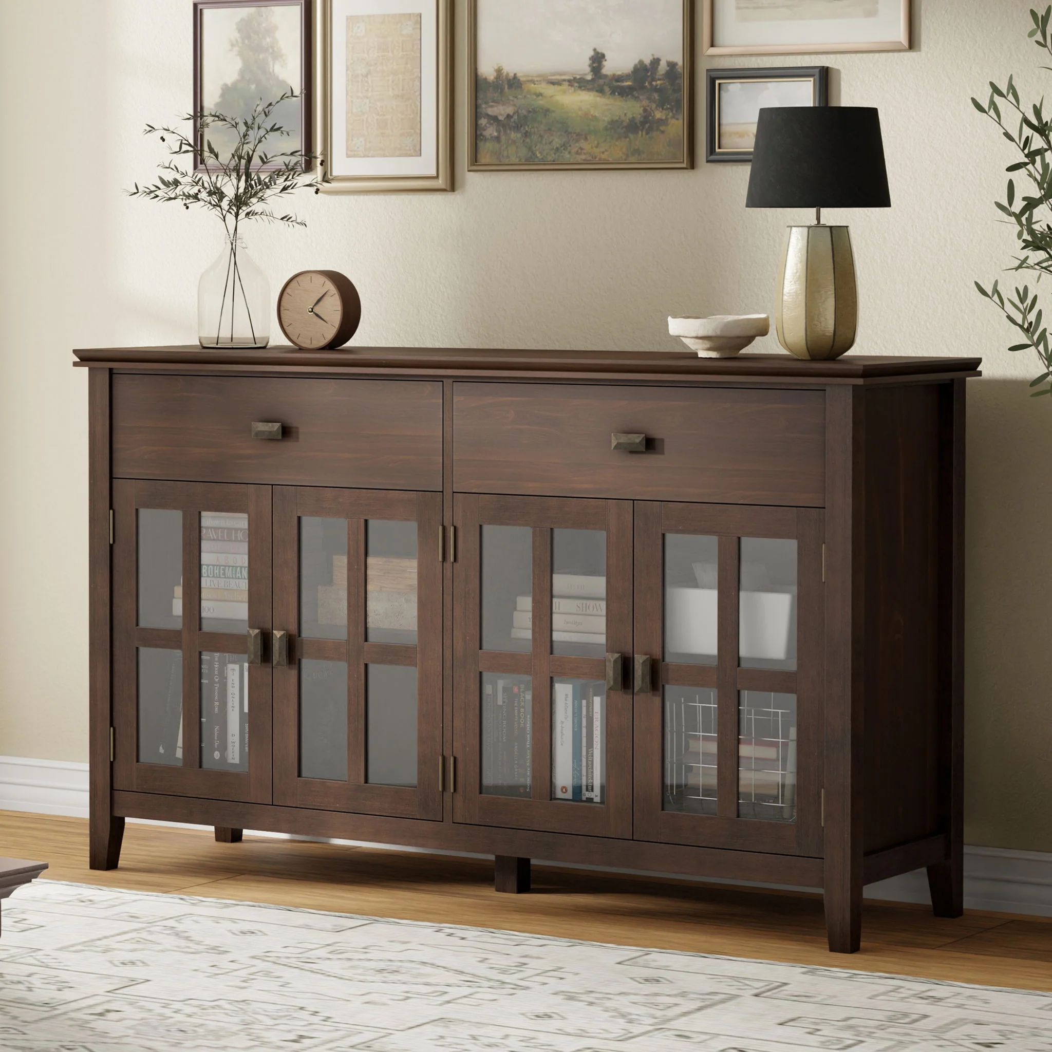 Artisan - Large 4 Door Sideboard Buffet - Brown - Image 6
