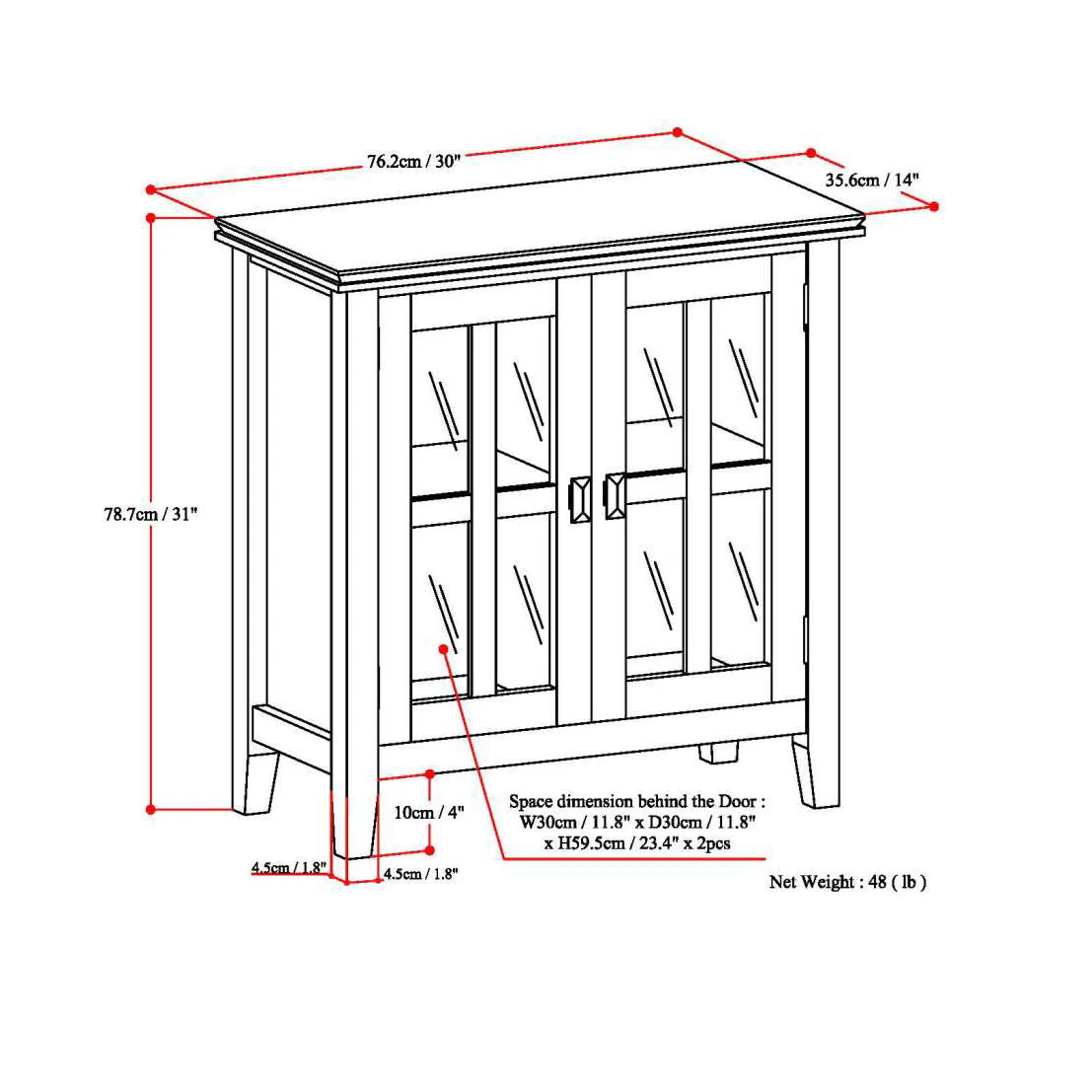 Artisan - Low Storage Cabinet & 2 Doors - Image 11