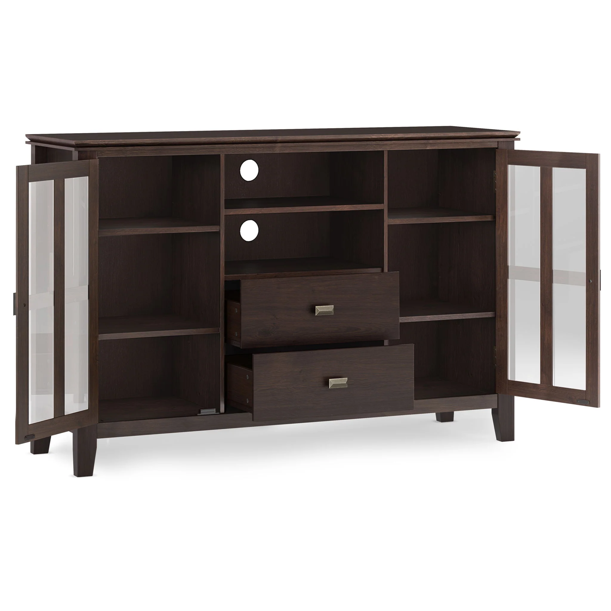 Artisan - Tall TV Media Stand - Dark Chestnut Brown - Image 8