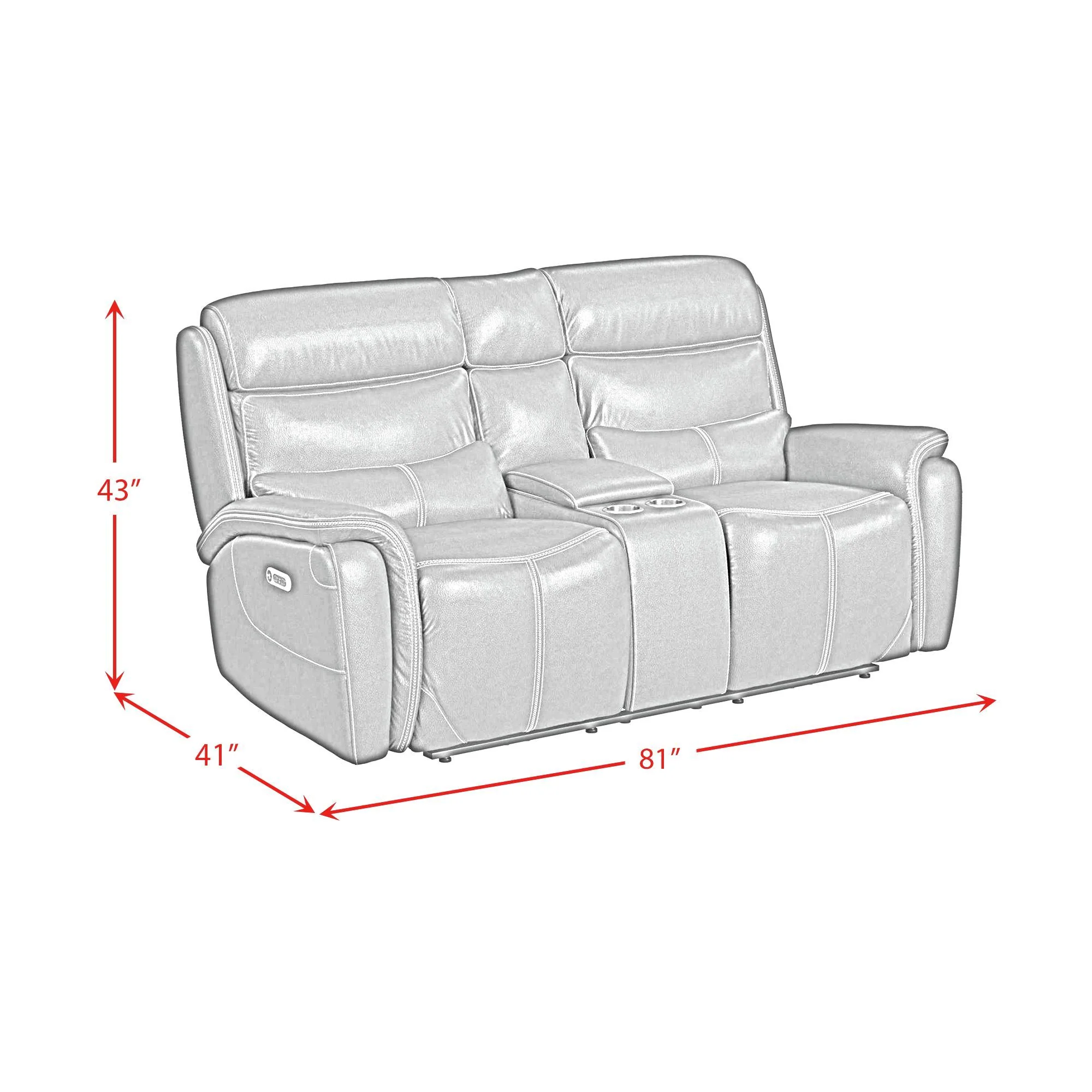 Aruba - Power Motion Loveseat With Power Headrest And Console - Image 6