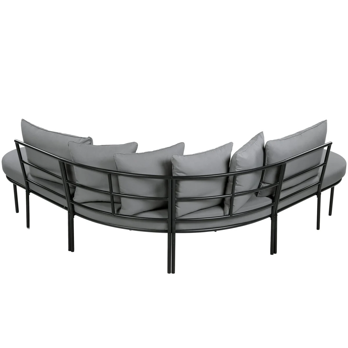 Arvento 6-Person Curved Patio Sofa Set with Coffee Table - Image 11