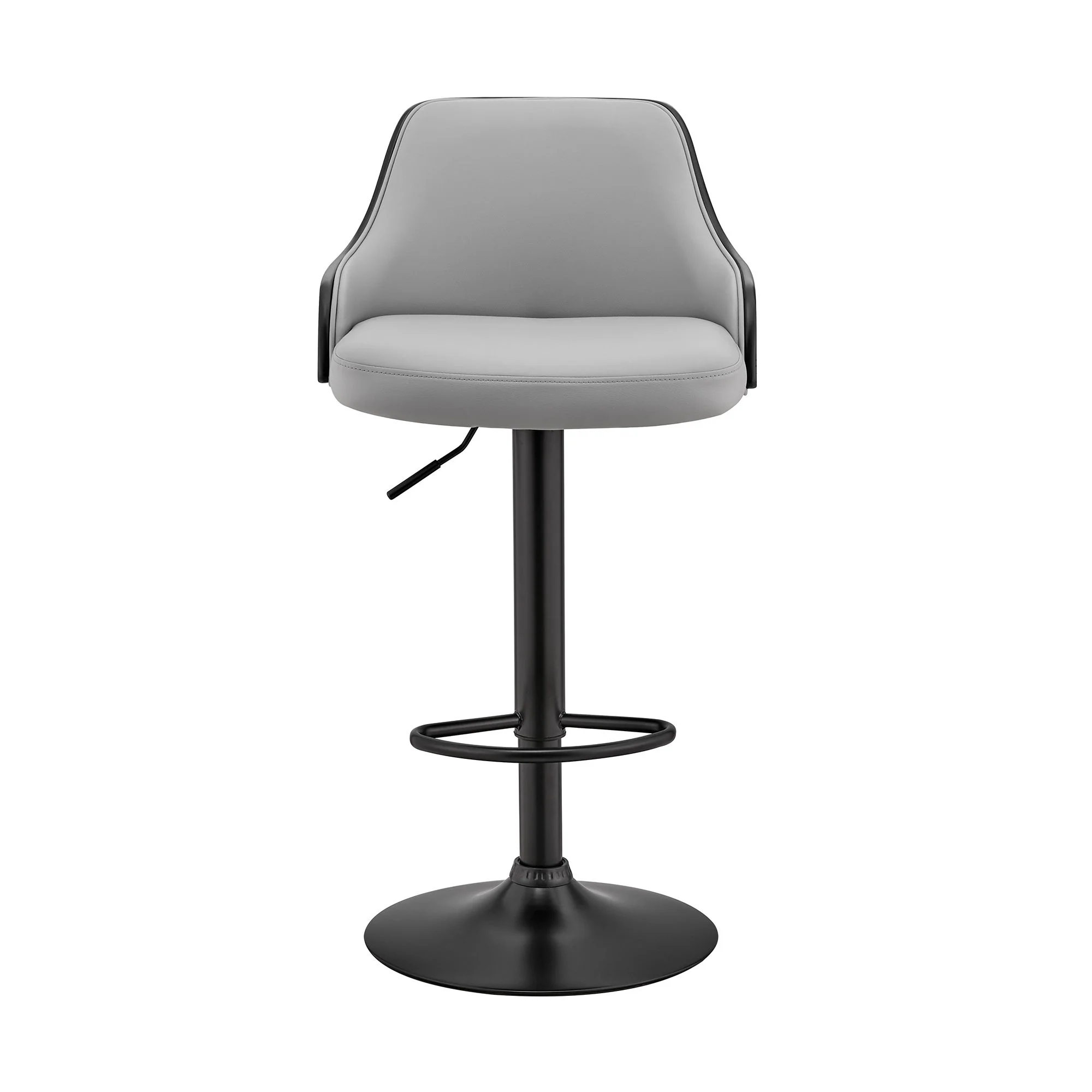 Asher - Adjustable Bar Stool - Gray / Black - Image 2