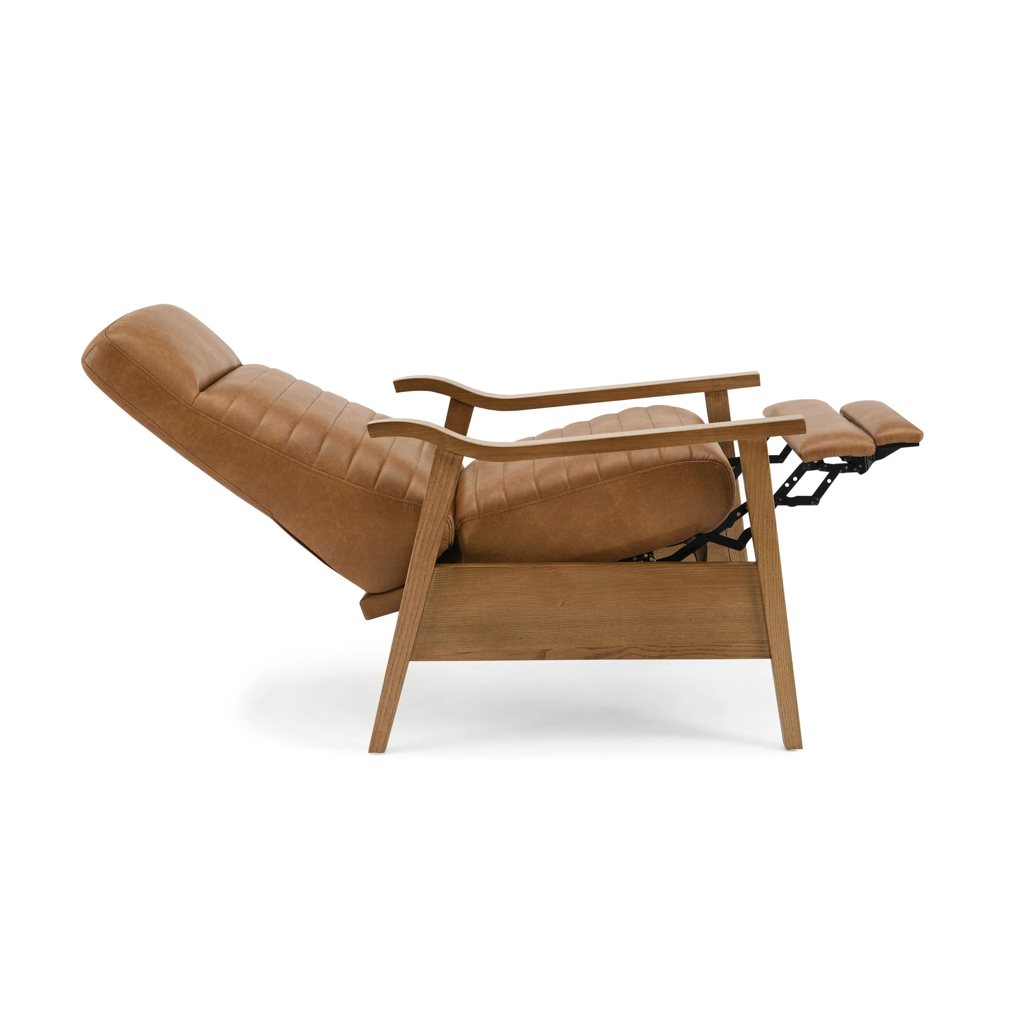 Asher - Modern Push Back Recliner With Wood Arms - Image 13