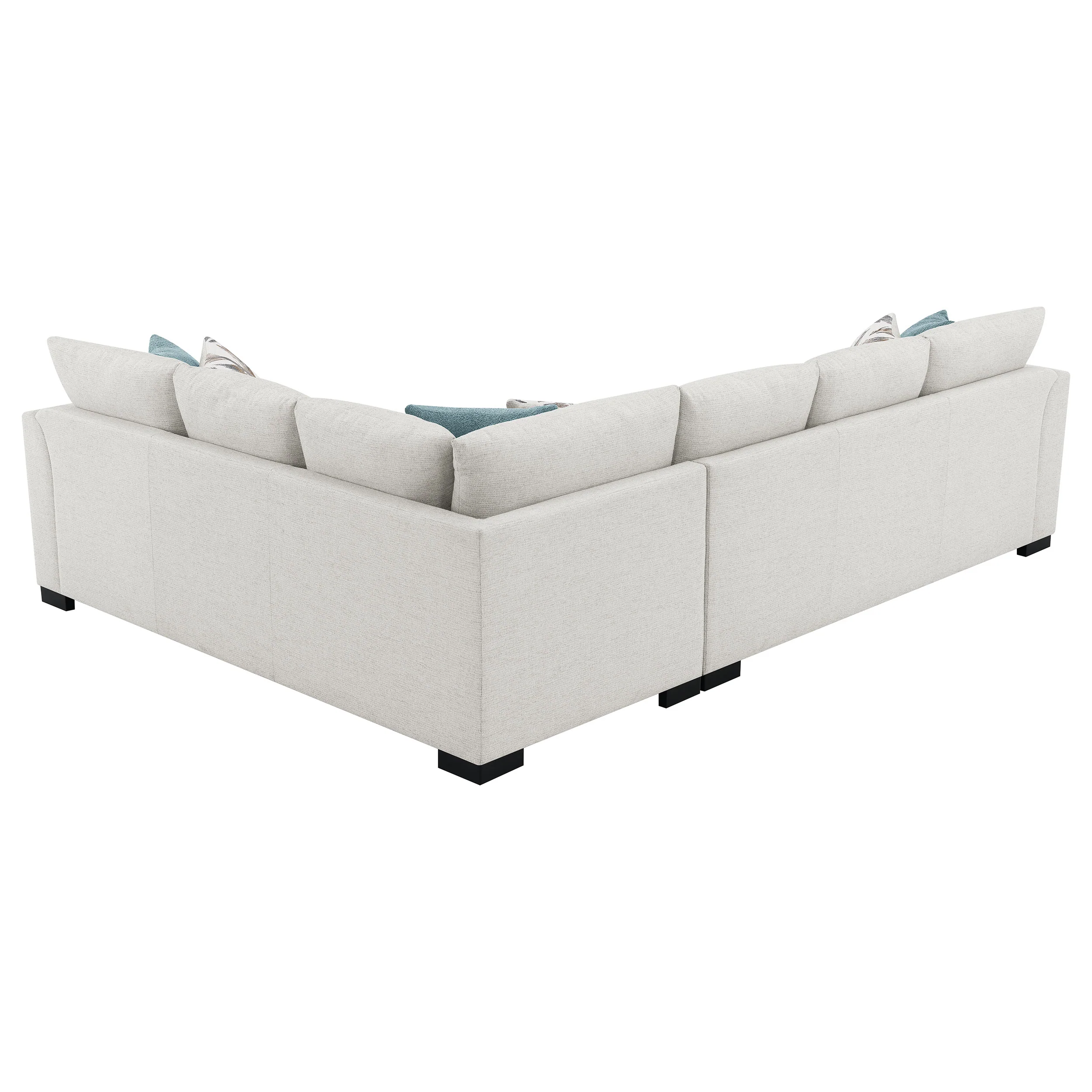 Ashford Chenille Upholstered Sleeper Sectional Sofa, Greige - Image 6