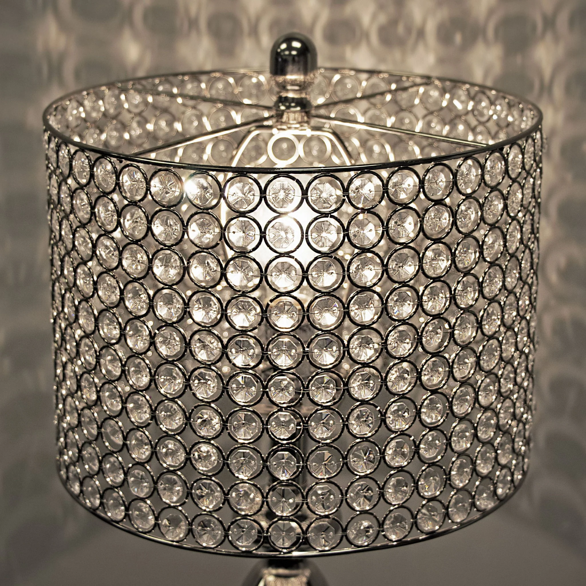 Ashland - Contemporary Table Lamp Round Clear Crystal Beads (Set of 2) - Polished Nickel - Image 2