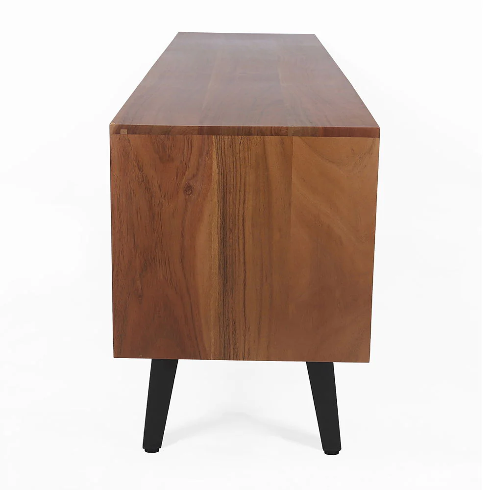 Asther - Acacia Wood TV Cabinet - Natural Wood / Brown - Image 5