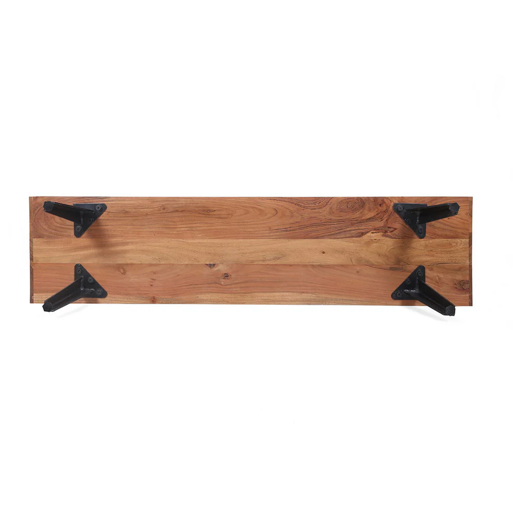 Asther - Acacia Wood TV Cabinet - Natural Wood / Brown - Image 7