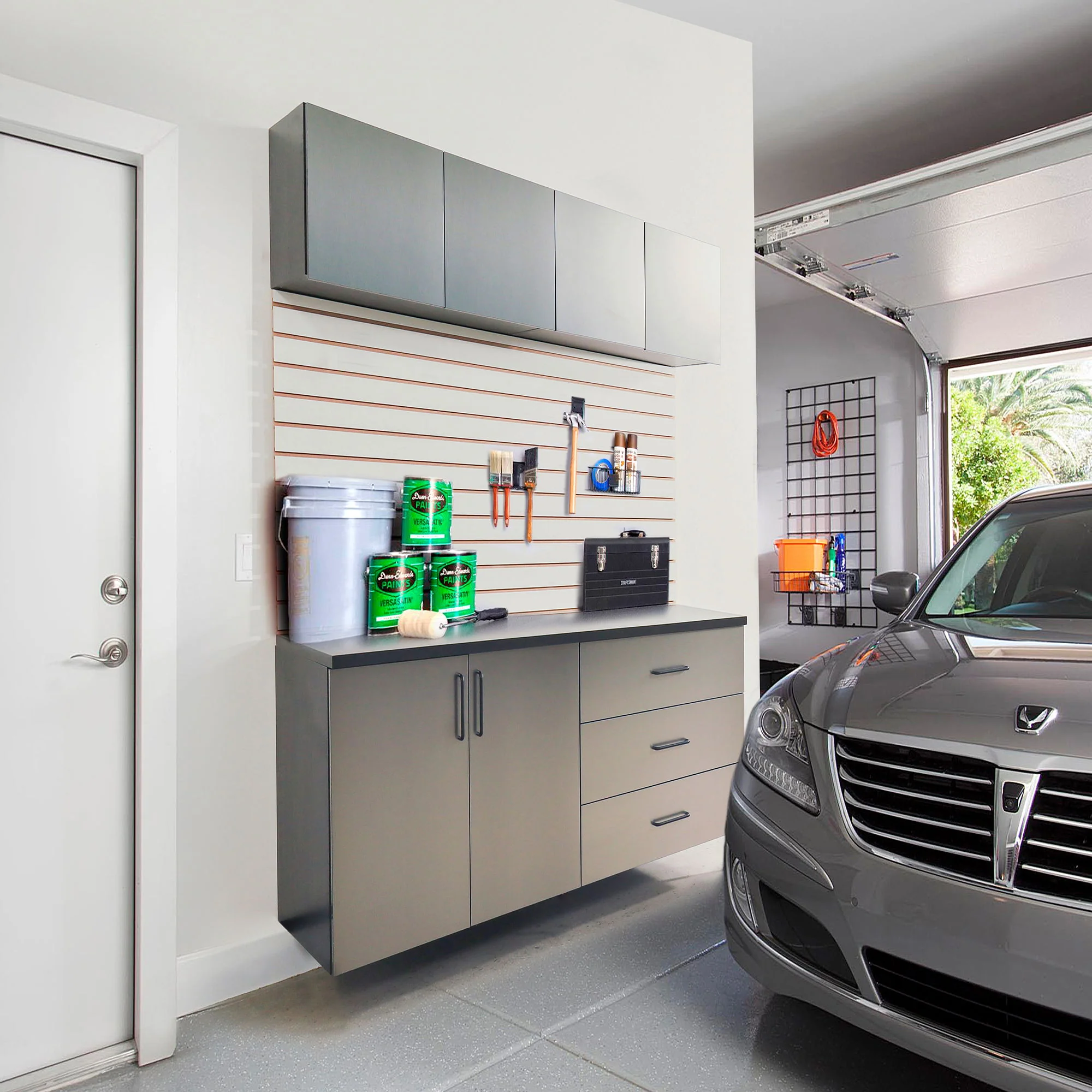 Astro Series - Garage Cabinet Set C With Soft Closing Drawers - Metallic Gray - Image 8