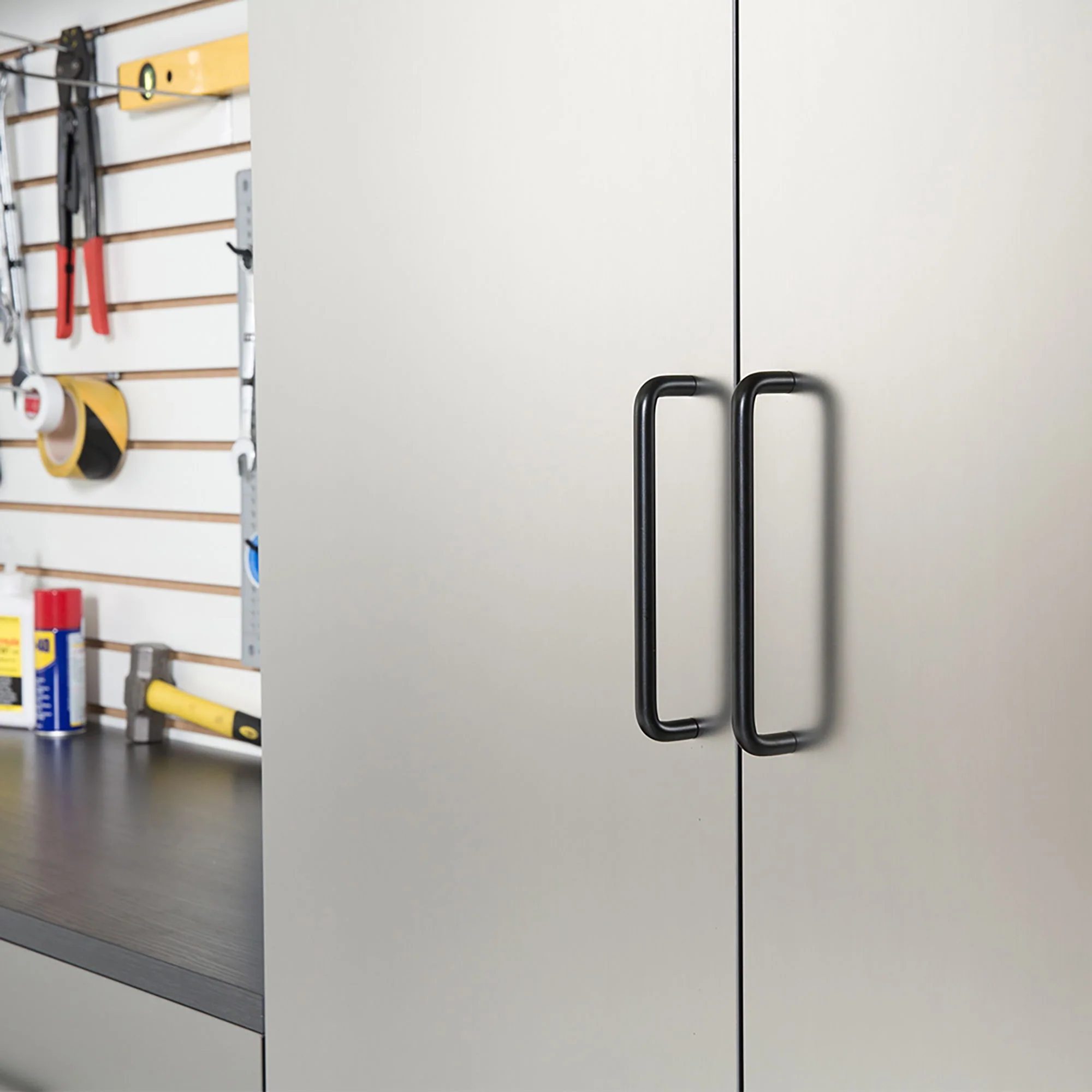 Astro Series - Wall Mounted Storage Cabinet With Soft Closing Drawers - Metallic Gray - Image 4