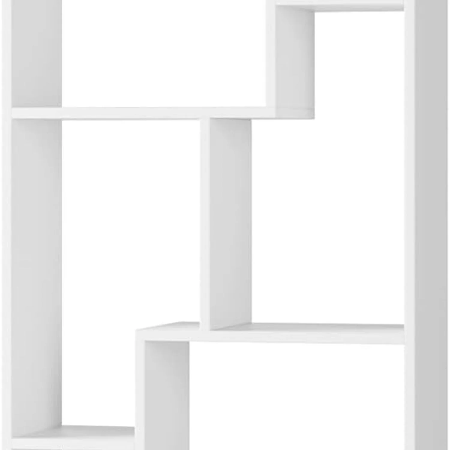 Asymmetrical Display Shelf & Bookcase, 5 Tier - Image 14