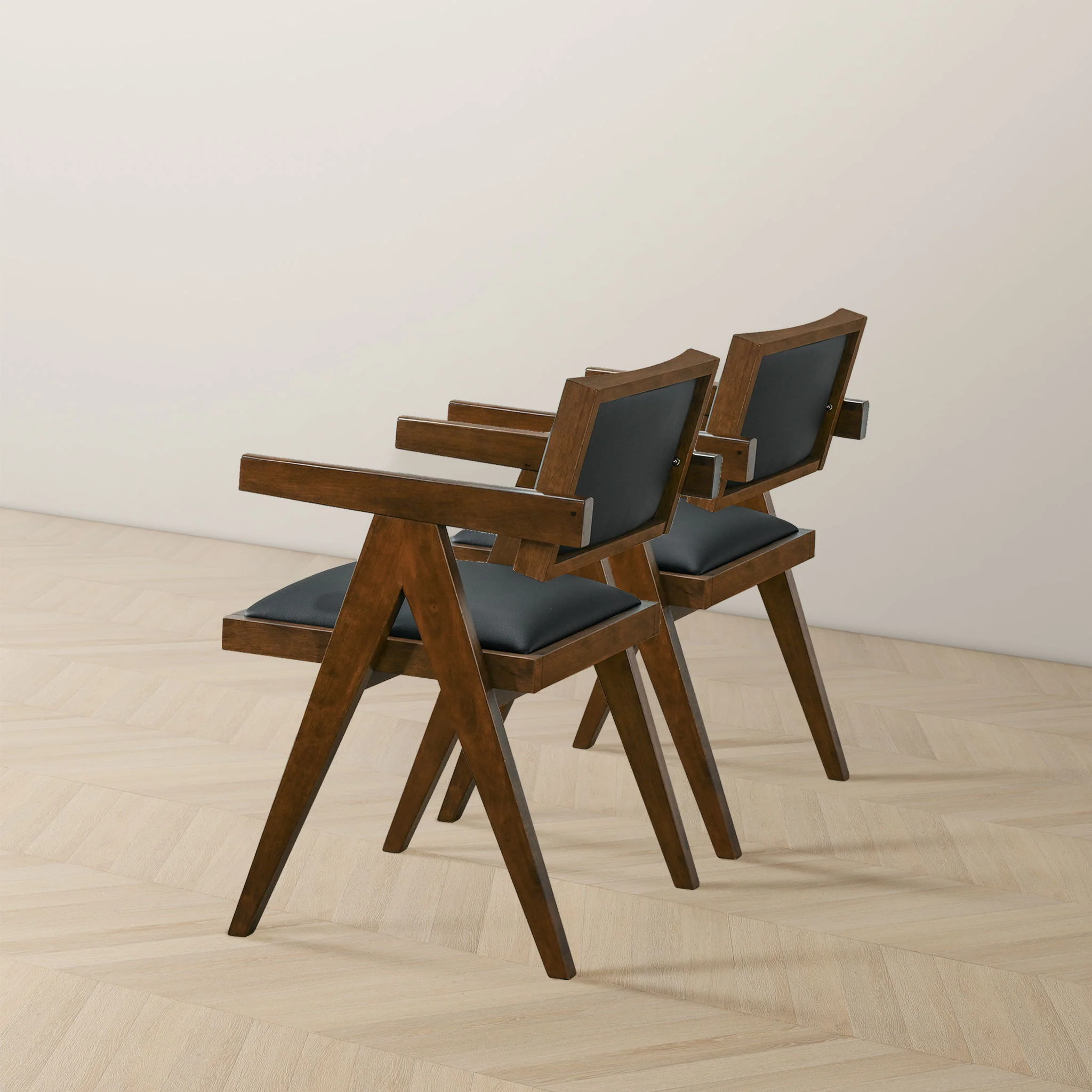 Athena - Dining Chair (Set of 2) - Black / Brown - Image 6