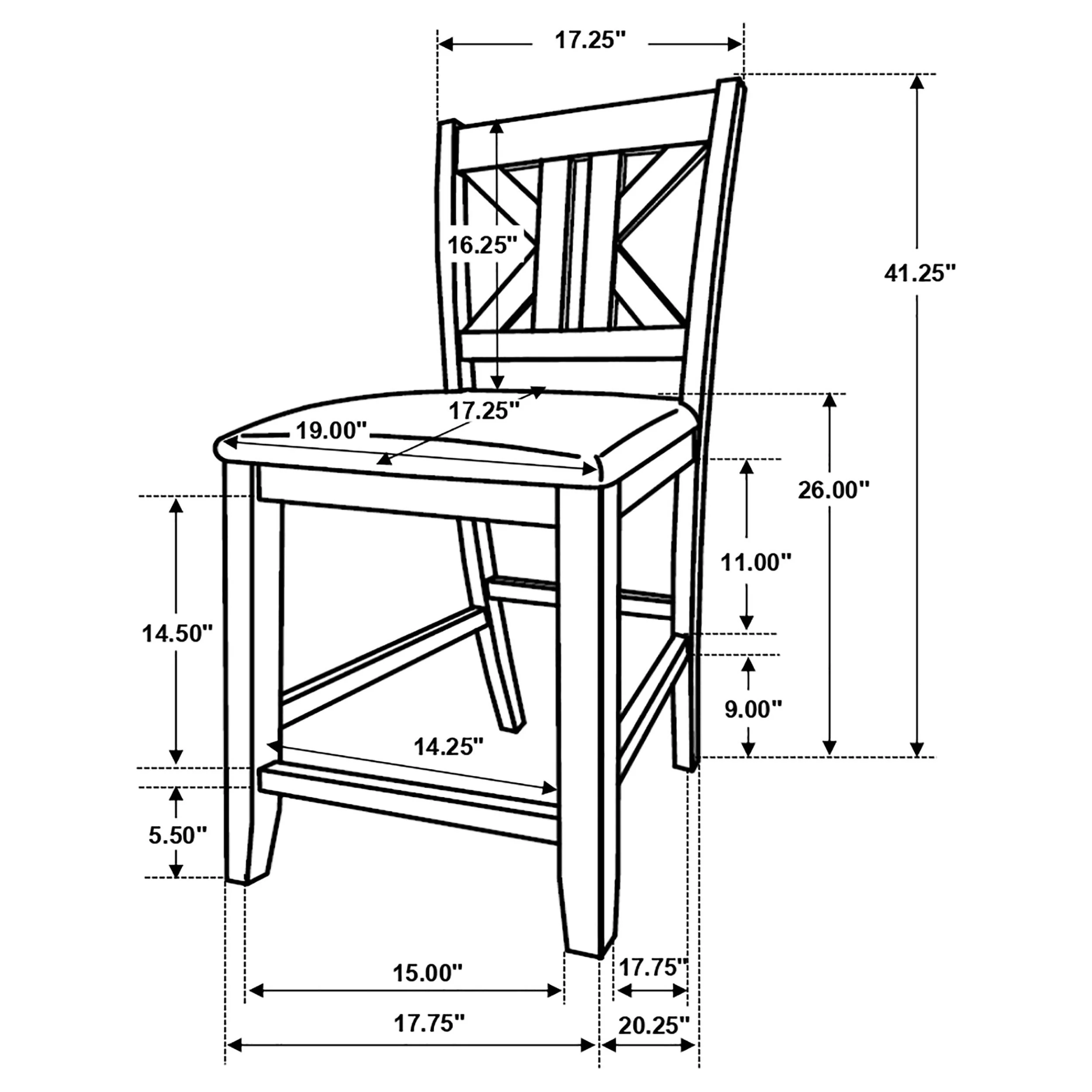 Athens Wood Counter Chair with Cushion - Barn Grey (Set of 2) - Image 11