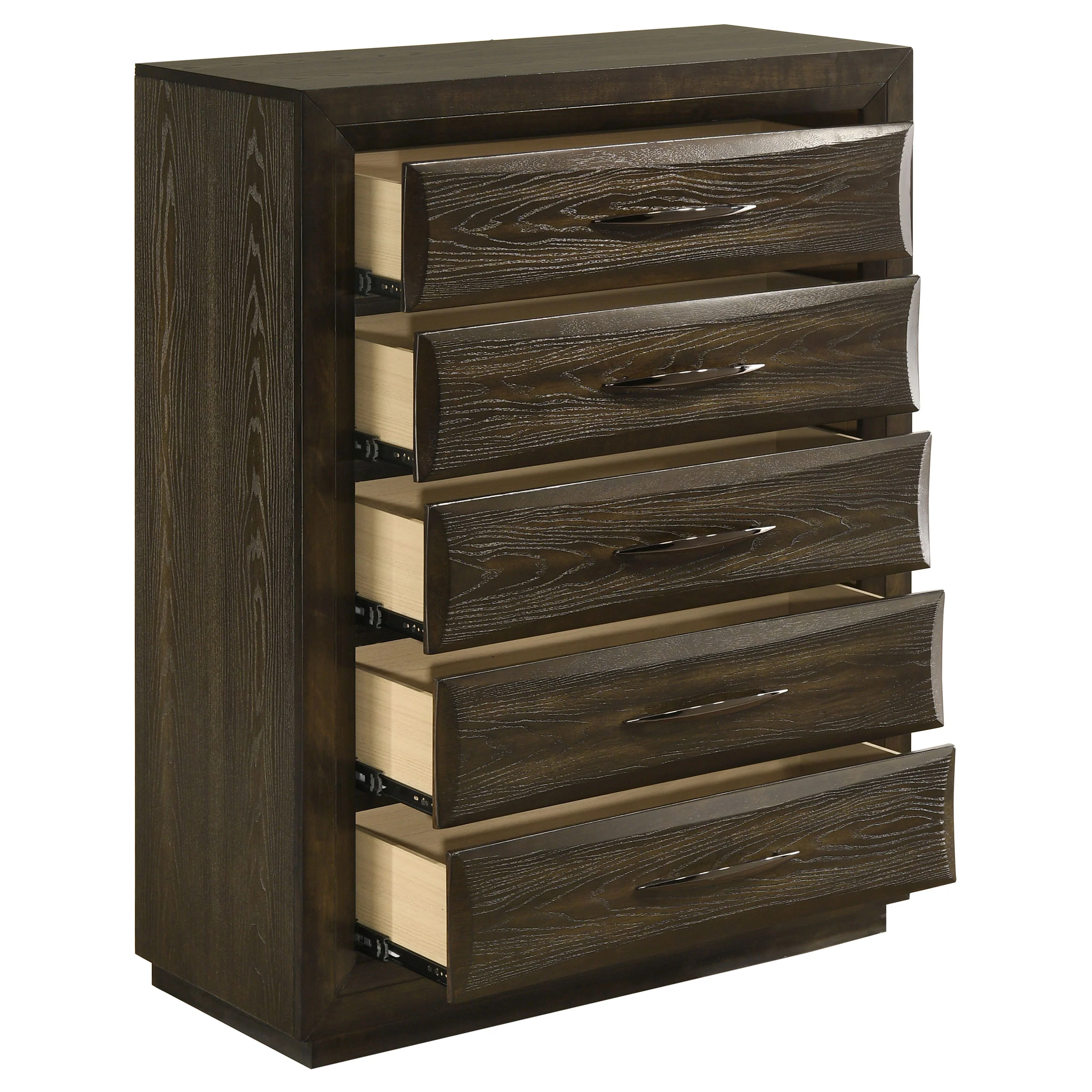 Atlas 5-Drawer Chest of Drawers, Dark Oak - Image 9