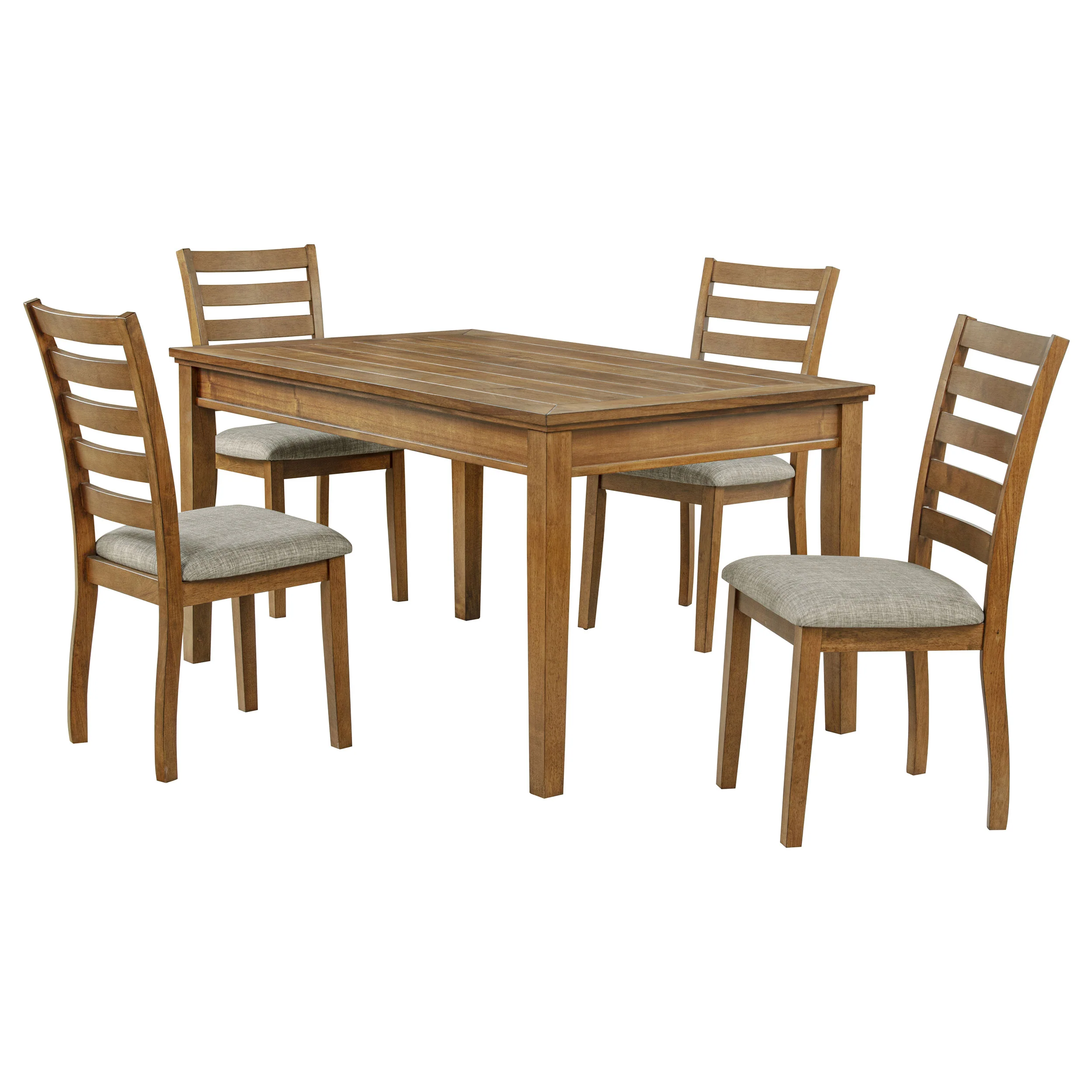 Atwood 5-Piece Rectangular Dining Set, Warm Brown - Image 5