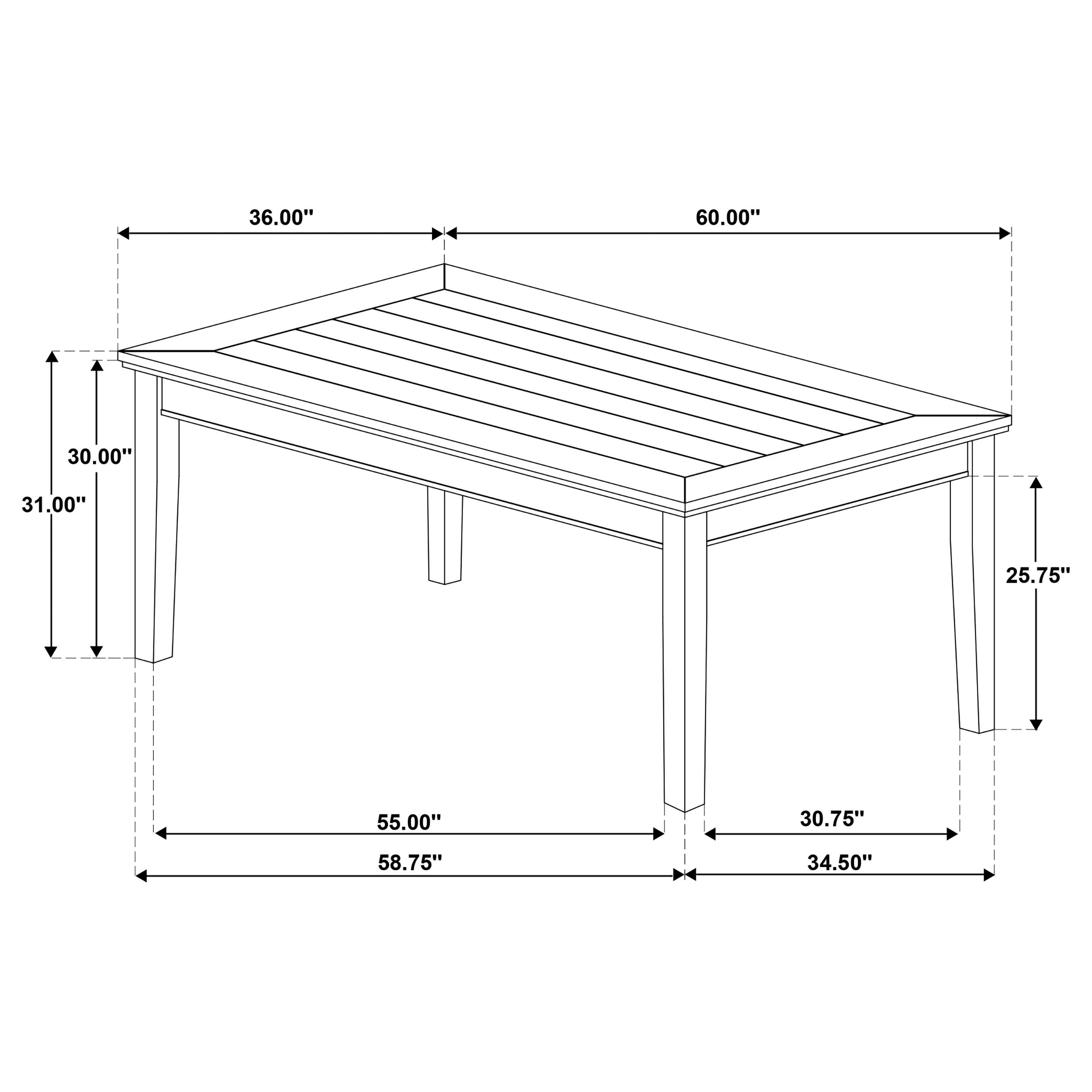 Atwood Rectangular Wood Dining Table Warm Brown - Image 6