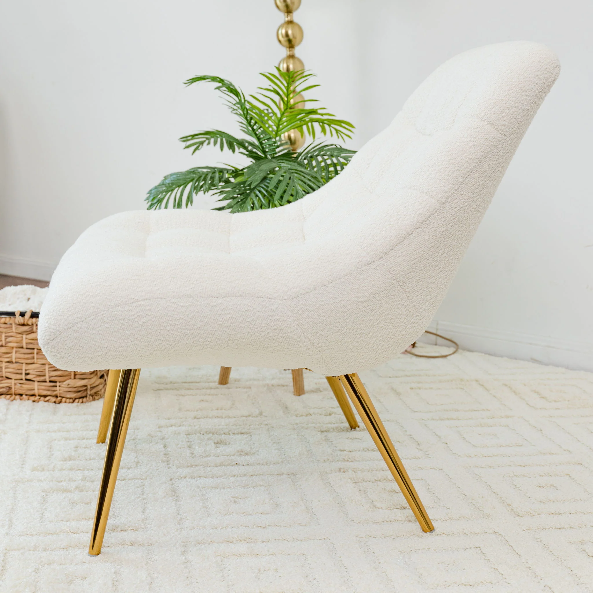 Aubrey - French Boucle Lounge Chair - Image 6