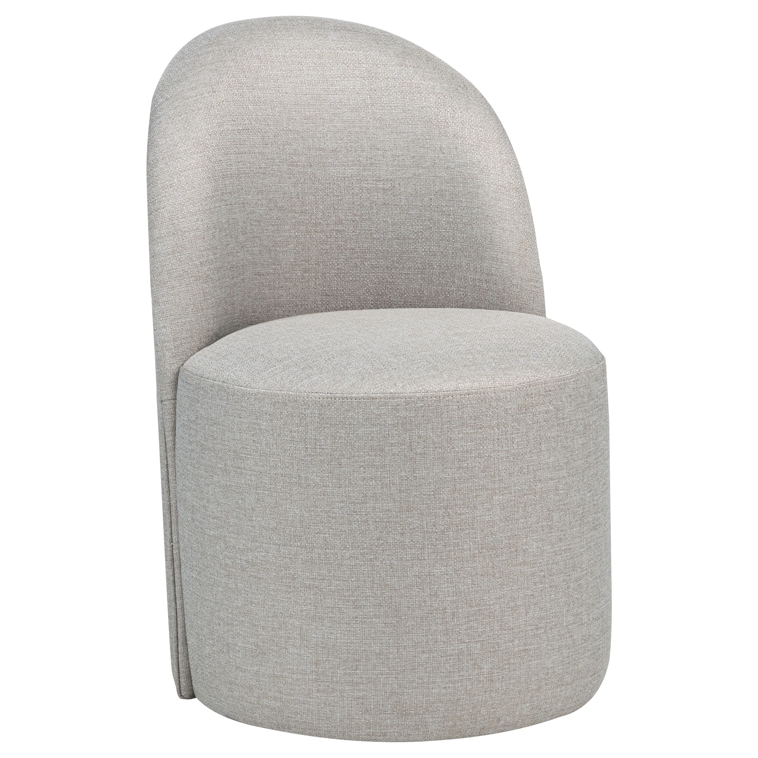 Aubrey Upholstered Barrel Dining Side Chair Beige, Set of 2