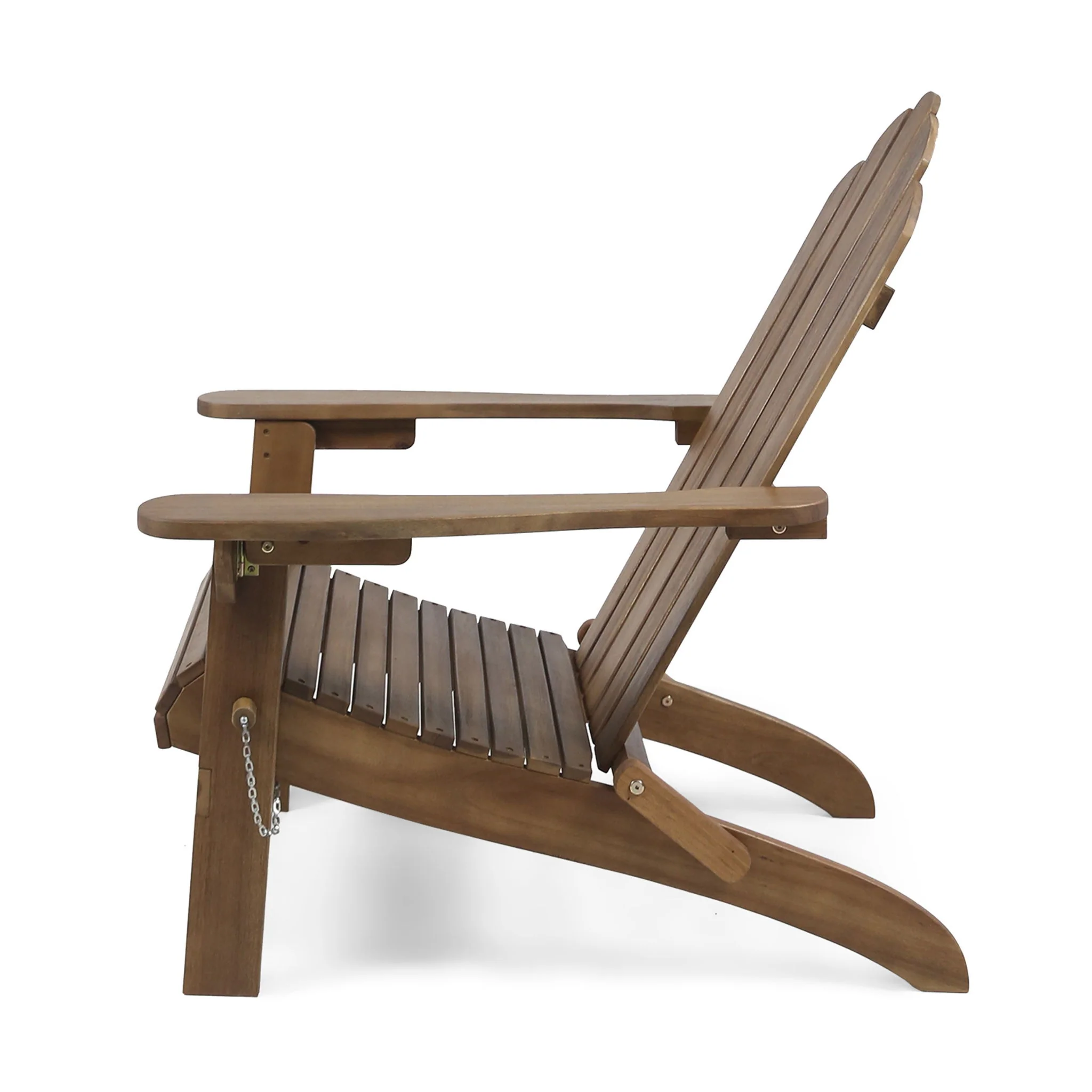 Aurascape - Outdoor Acacia Wood Foldable Adirondack Chair - Image 4