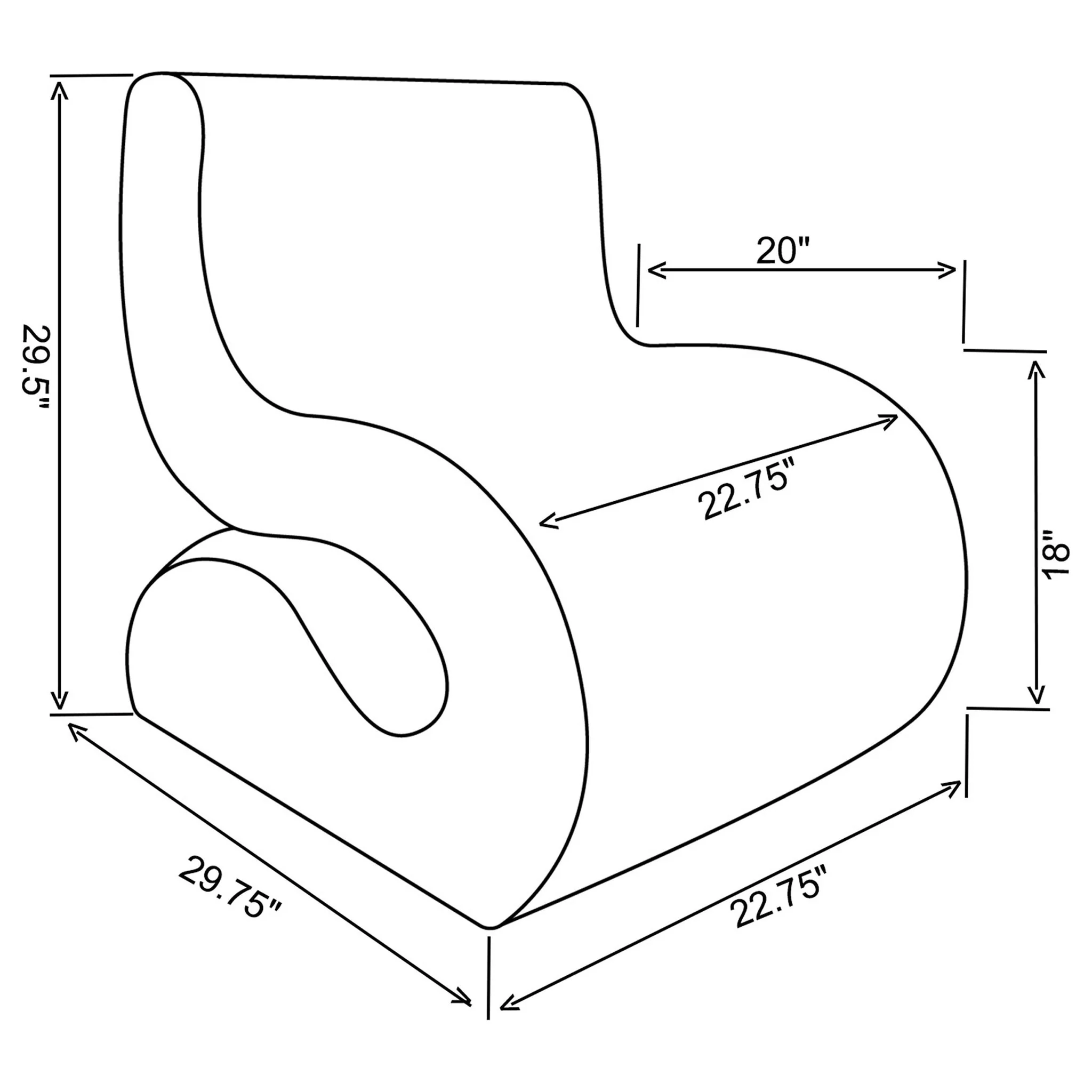 Austin - Armless Curved Chair - Image 4