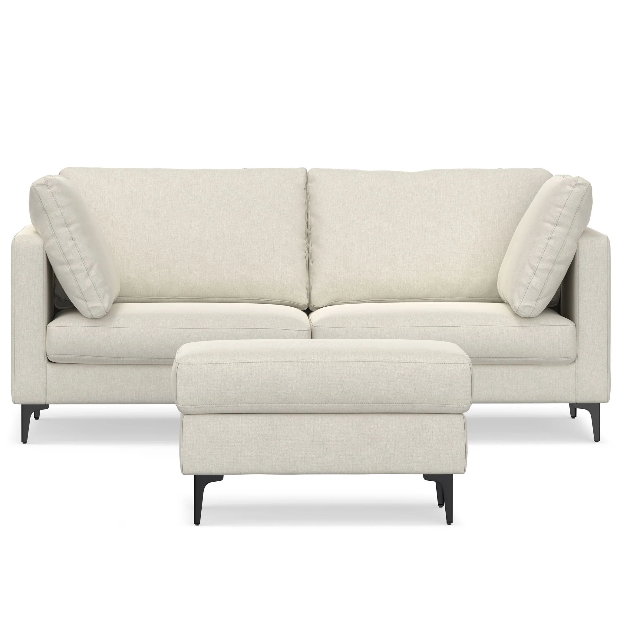 Ava - Mid Century Sofa With Ottoman Set - Image 15