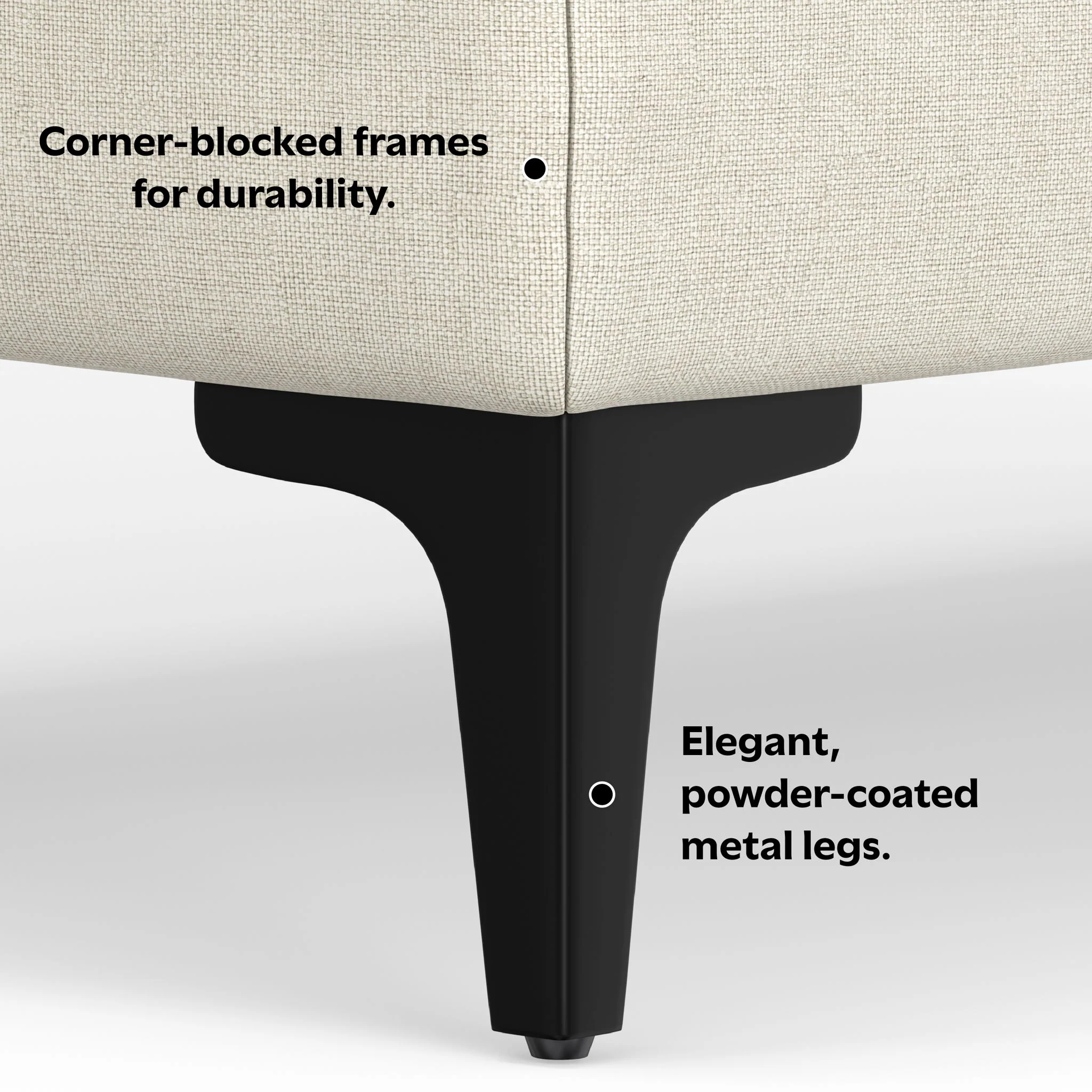 Ava - Versatile Mid Century Ottoman - Image 10