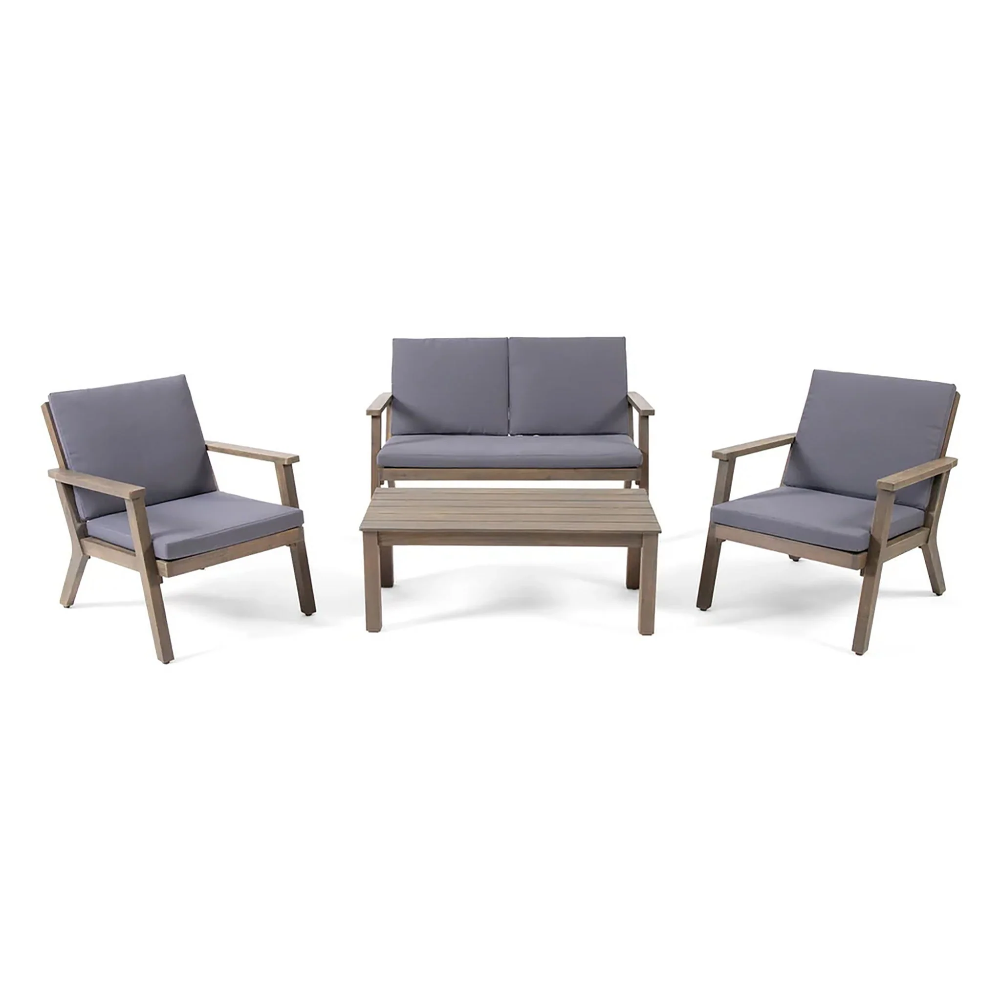 Avacyn - Outdoor Acacia Wood 4 Seater Chat Set With Cushions - Image 2
