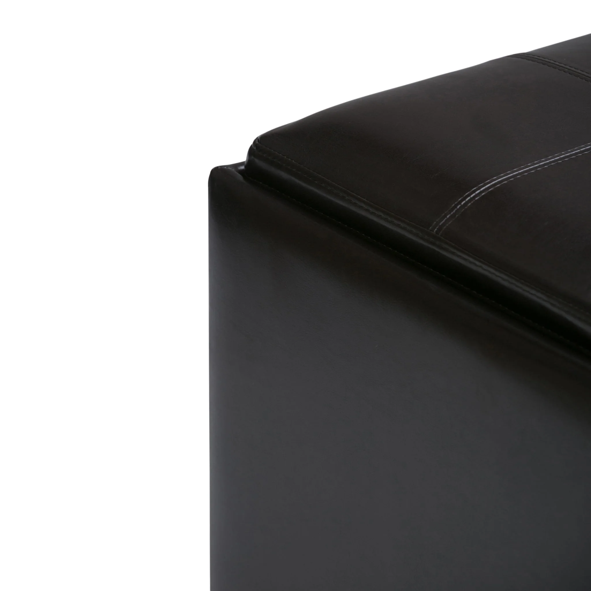 Avalon - Square Coffee Table Storage Ottoman - Tanners Brown - Image 2