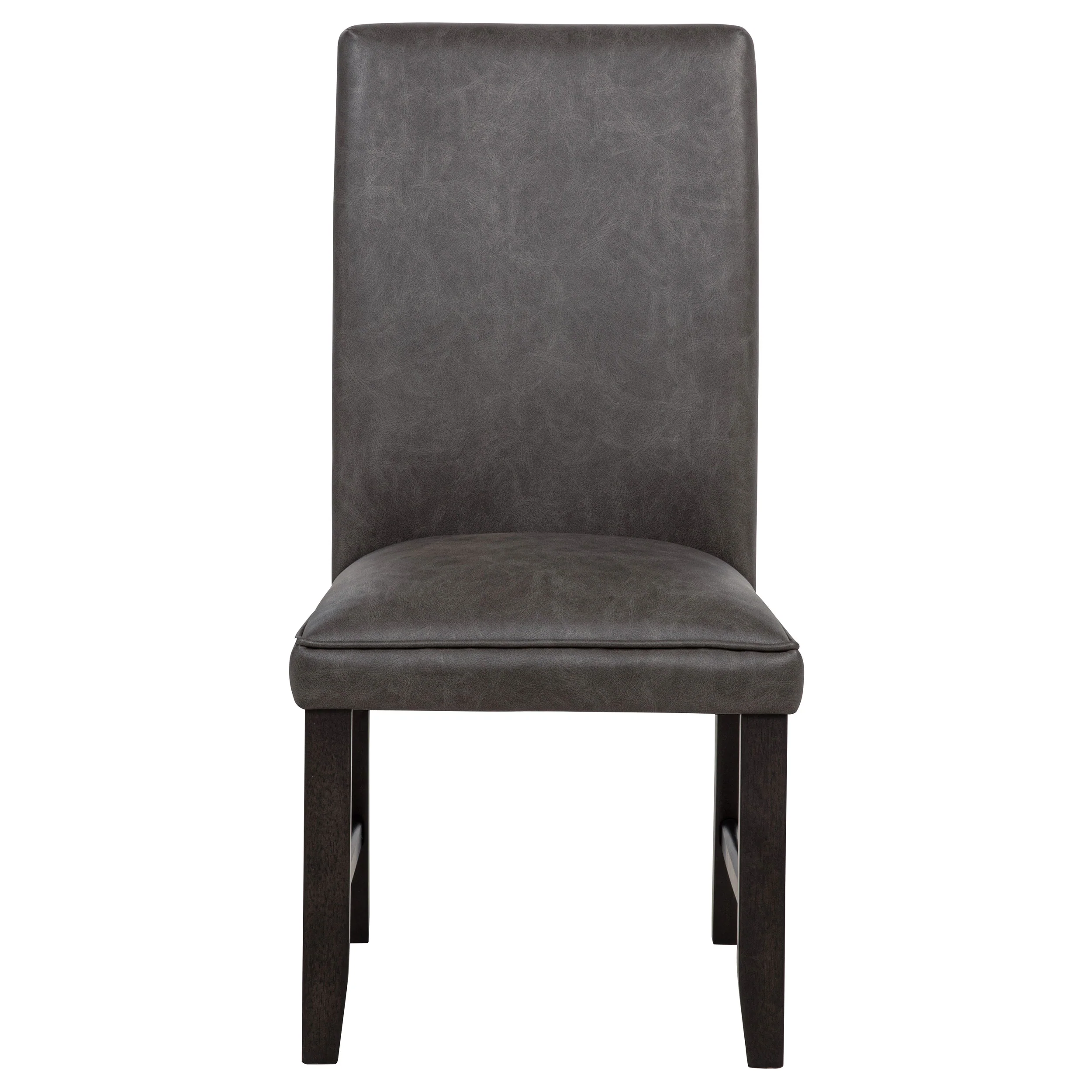 Averill Faux Leather Dining Side Chair Dark Grey, Set of 2 - Image 2