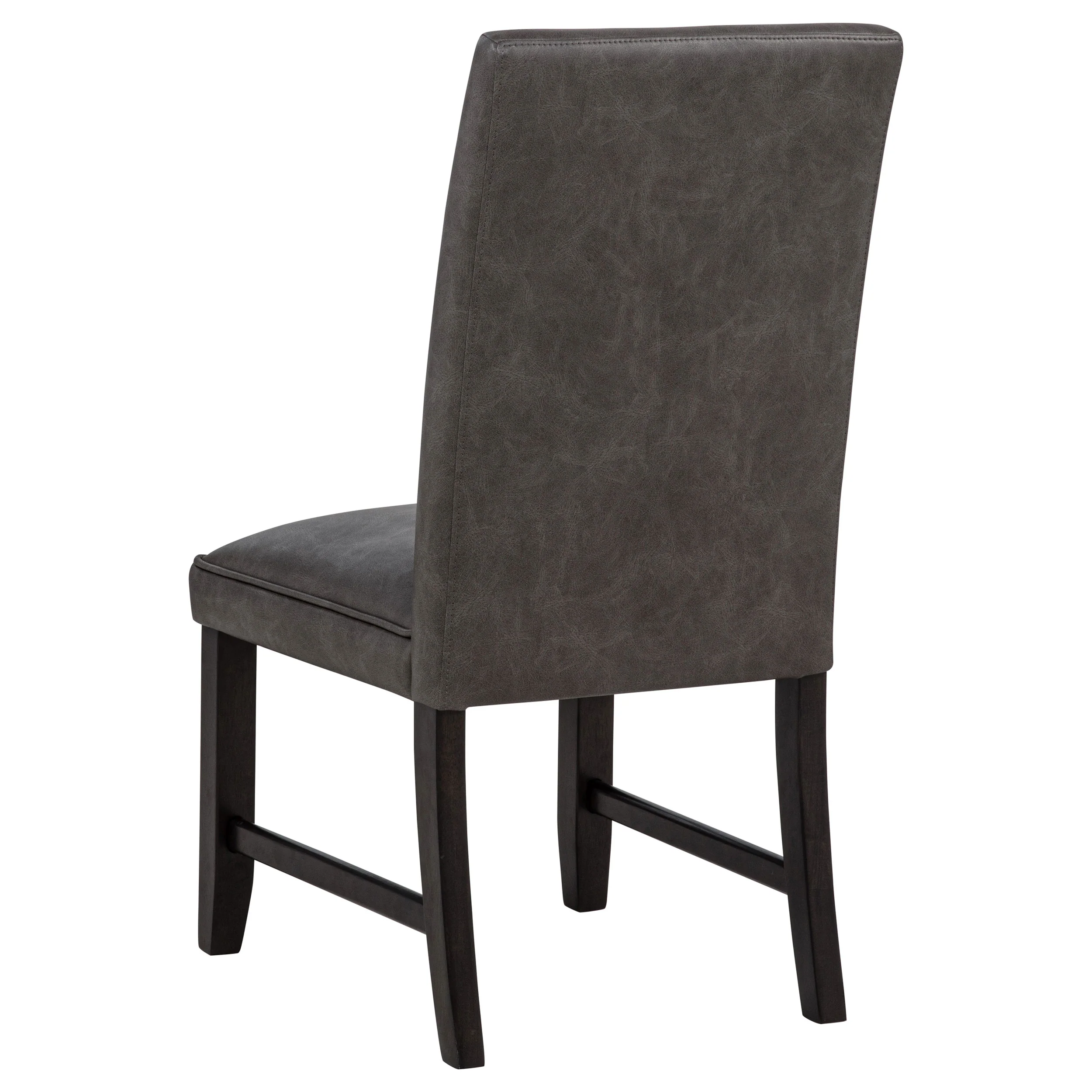 Averill Faux Leather Dining Side Chair Dark Grey, Set of 2 - Image 9