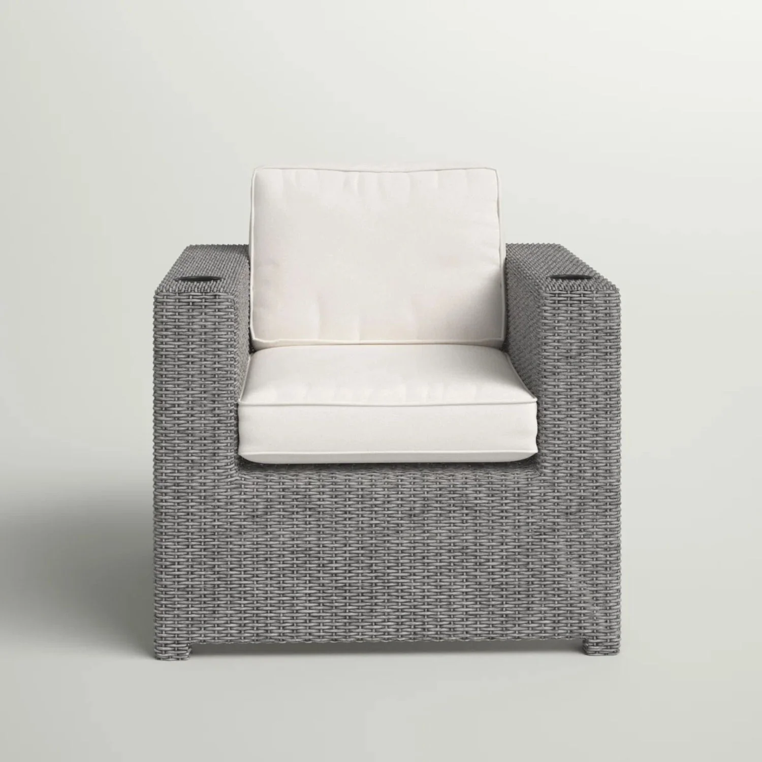 Aviara - Outdoor Club Chair Timeless Comfort With Plush Cushions - Gray Mix