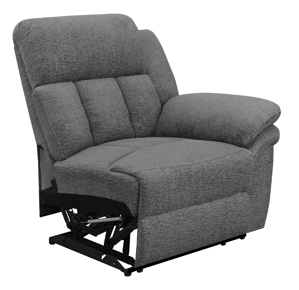 Bahrain Upholstered RAF Recliner Charcoal - Image 4