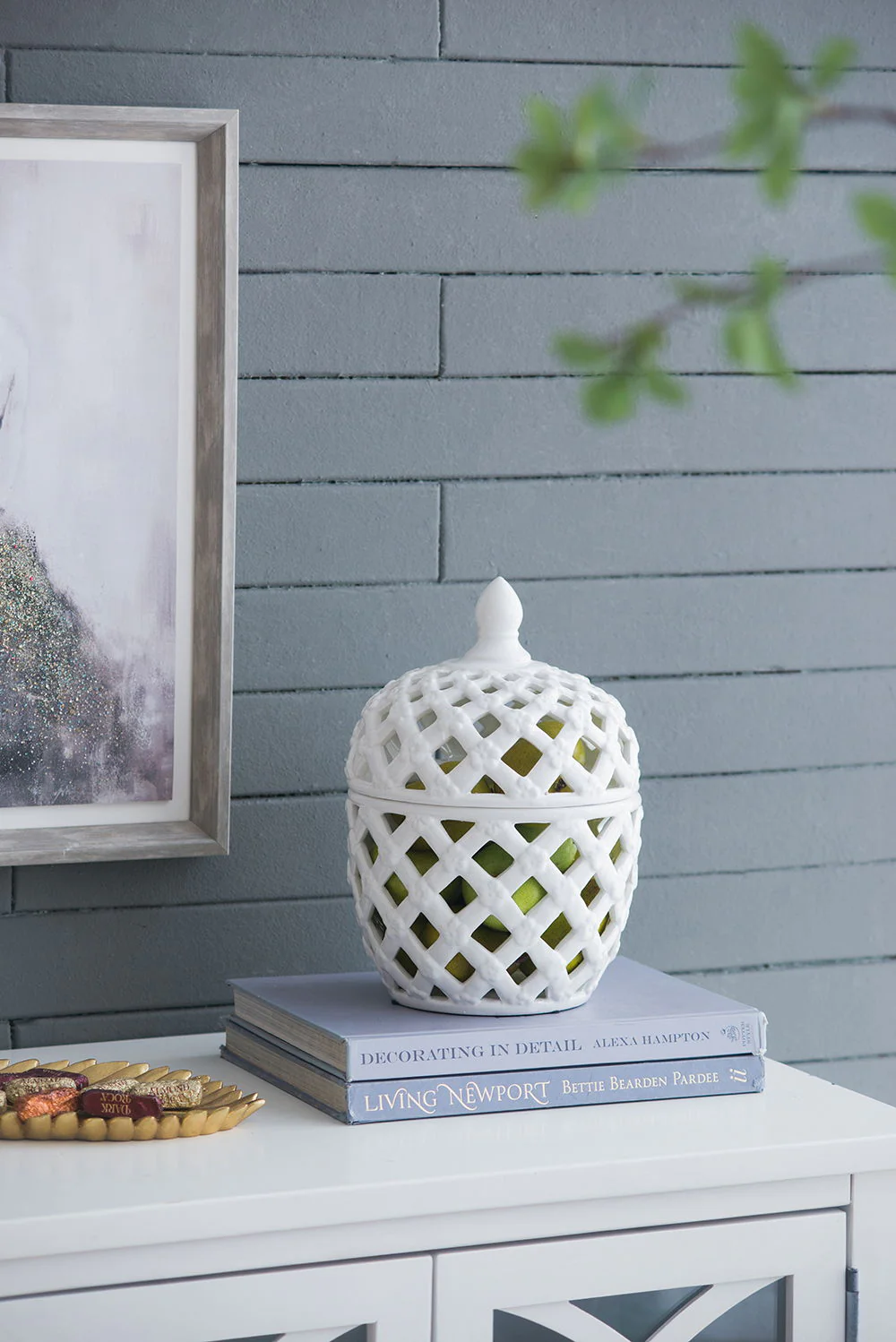 Ballas - Bird Lidded Jar - White - Image 2