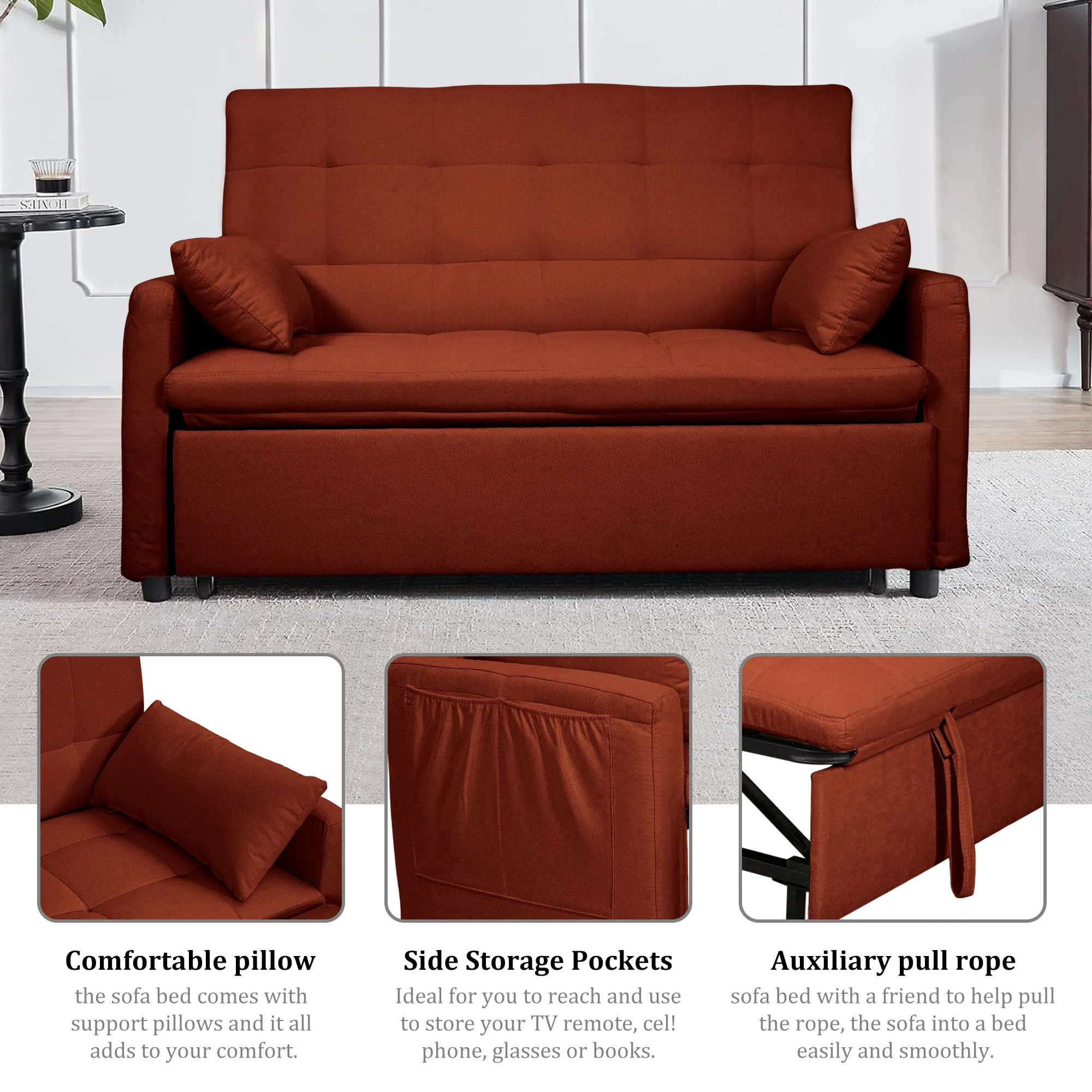 Balus - Sofa Bed Combination With Storage Pockets - Image 6