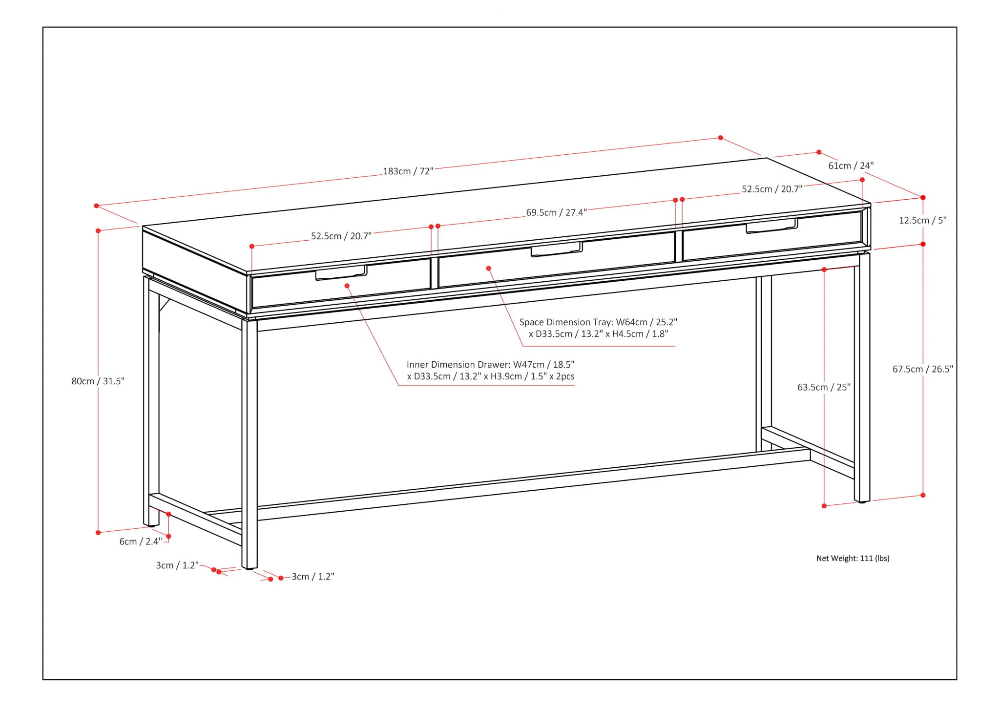 Banting - Mid Century Wide Desk, Handcrafted - Image 10