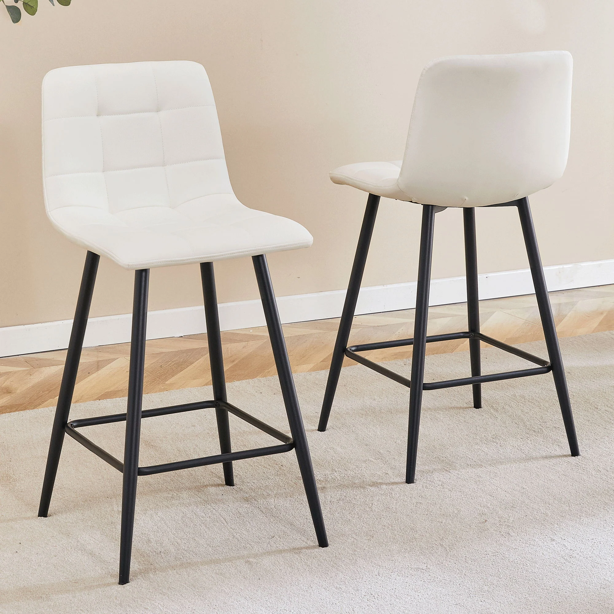 Bar Chair Set Comfortable With Metal Legs And Ergonomic Design - Image 9