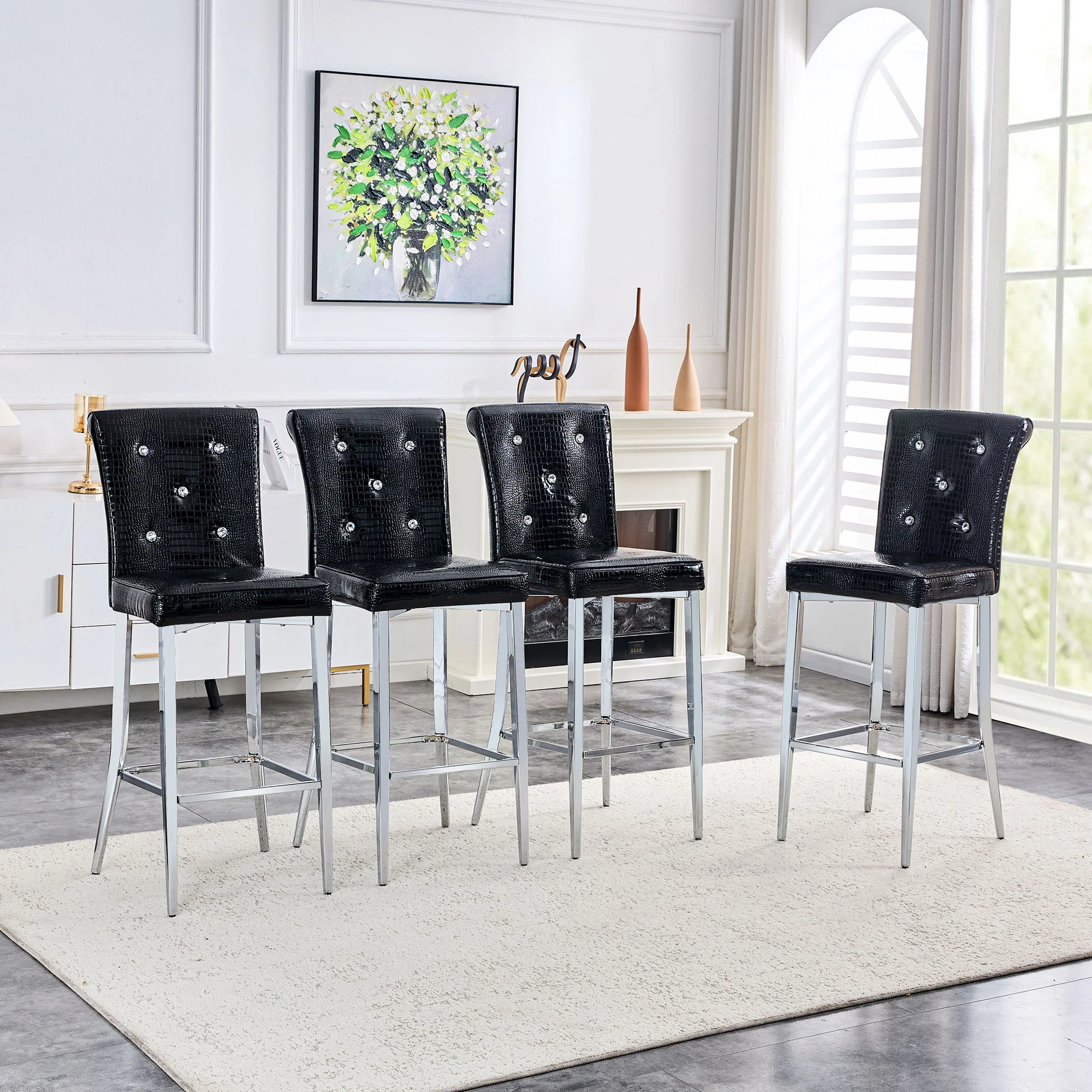 Bar Chairs & Crystal Clasp Design (Set of 2) - Image 8