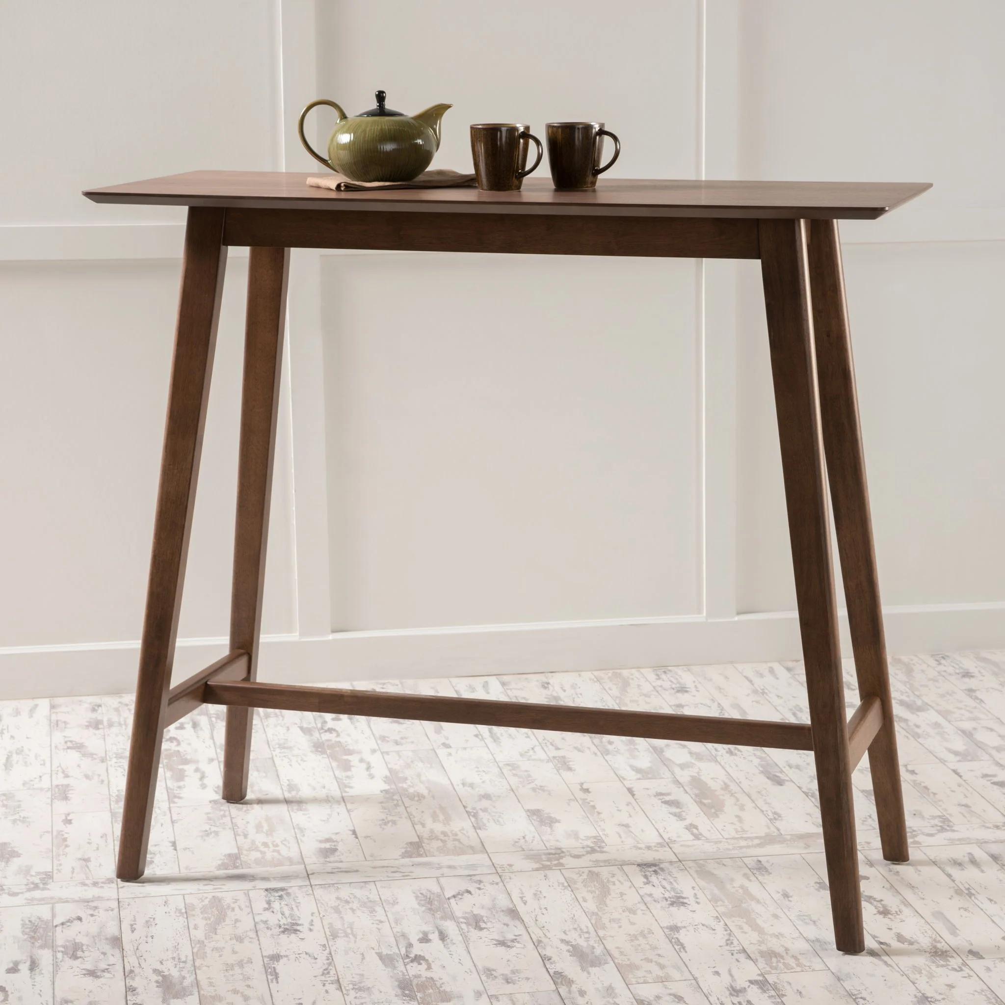 Bar Height Dining Table With Splayed Legs And Elongated Rectangular Top - Image 16