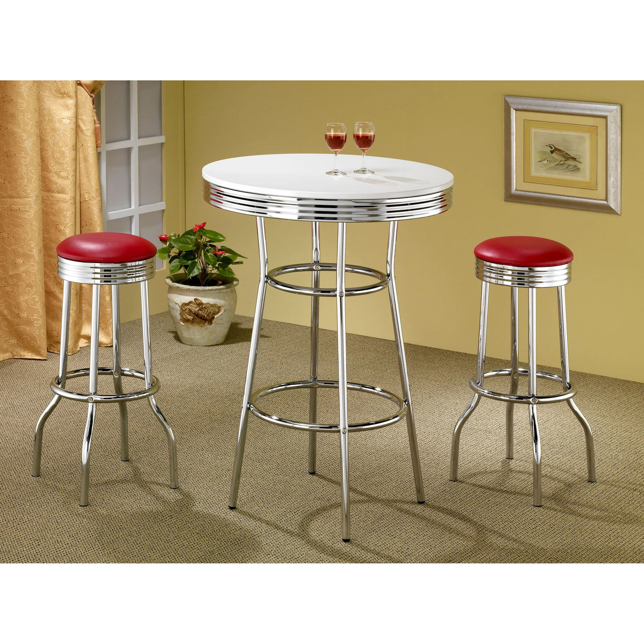 Bar Height Stool Vintage Style (Set of 2) - Image 11