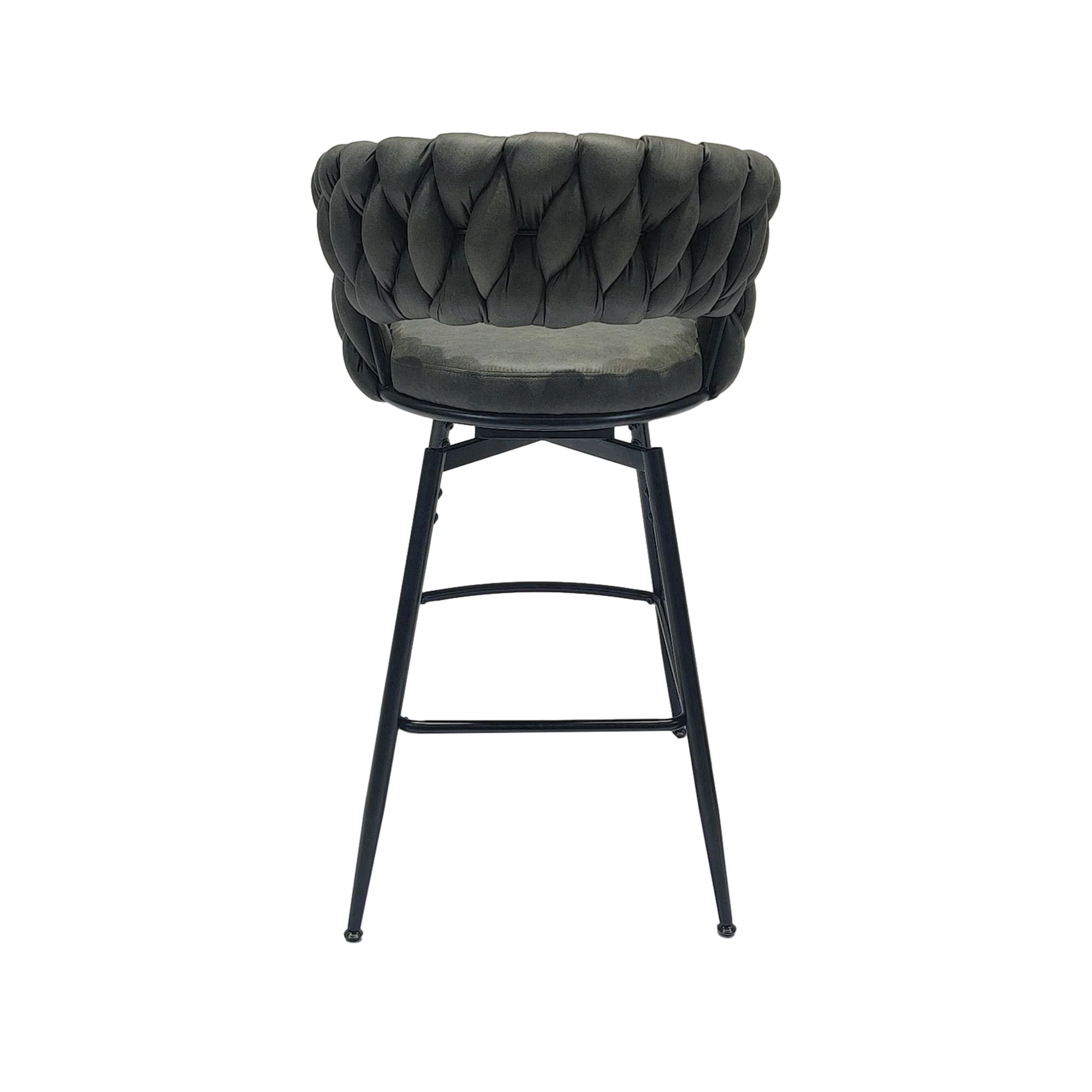 Bar Stool 360 Swivel With Back Footrest - Image 15