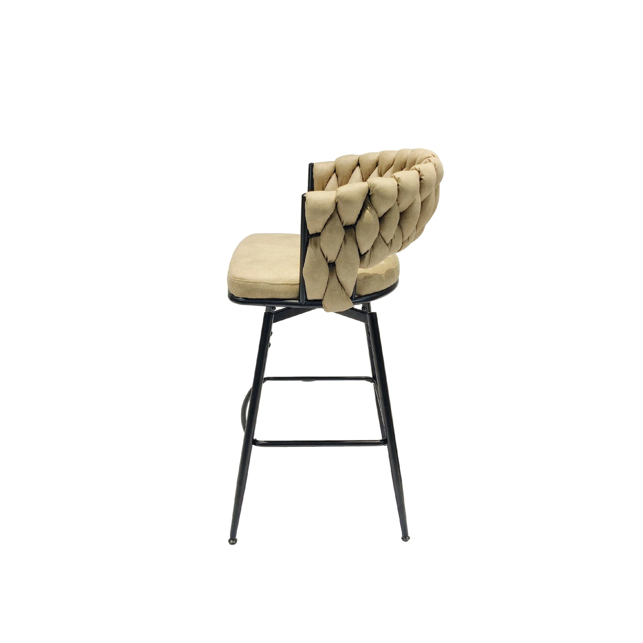 Bar Stool 360 Swivel With Back Footrest - Image 18