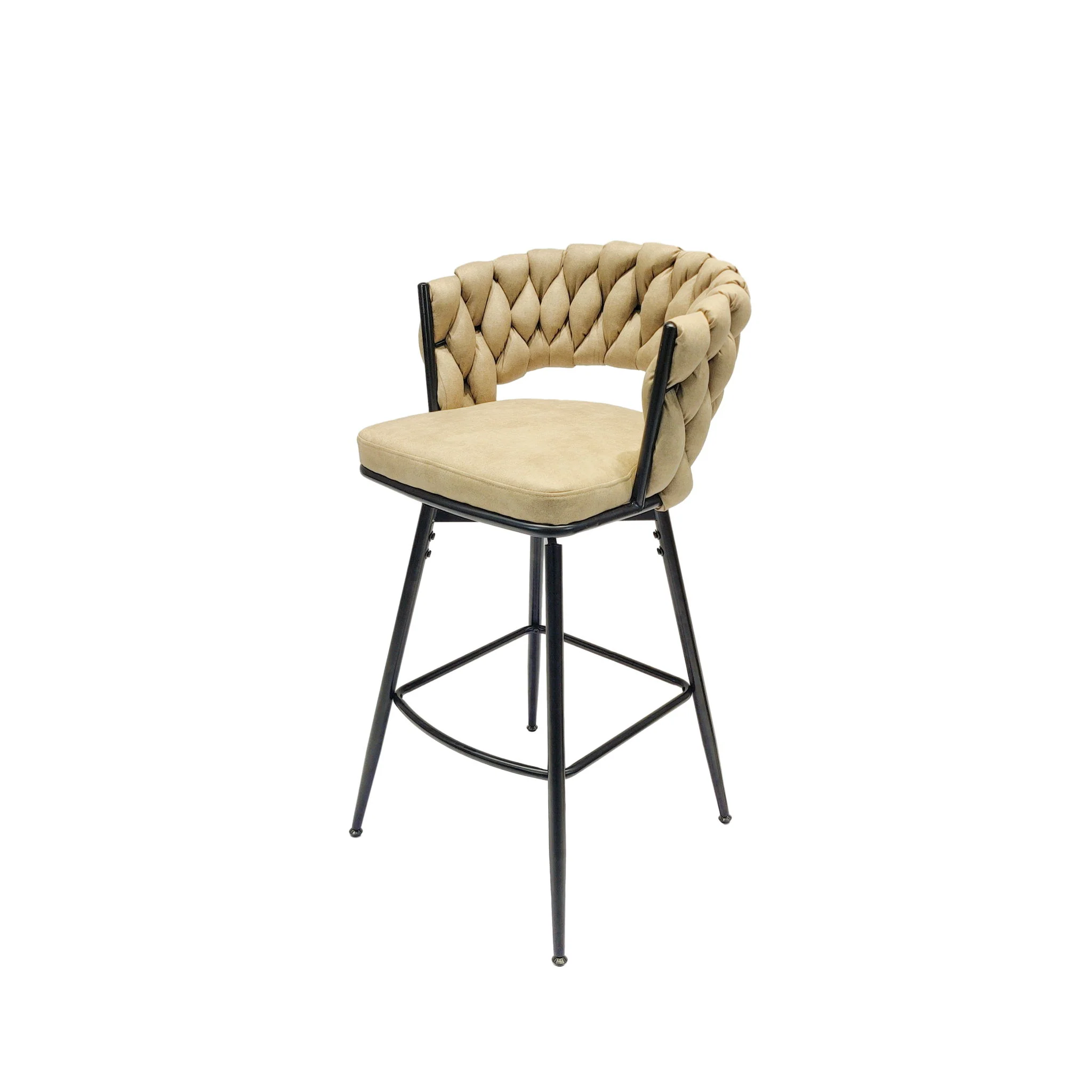 Bar Stool 360 Swivel With Back Footrest - Image 2