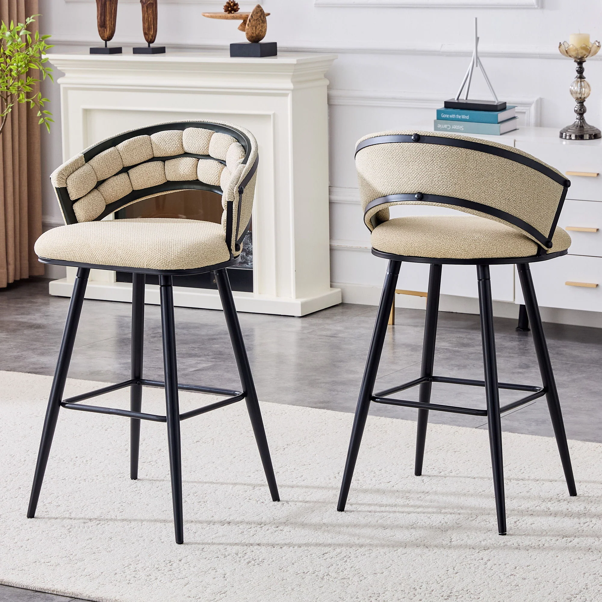 Bar Stools, Kitchen Island Counter Height Stools (Set of 2) - Image 17