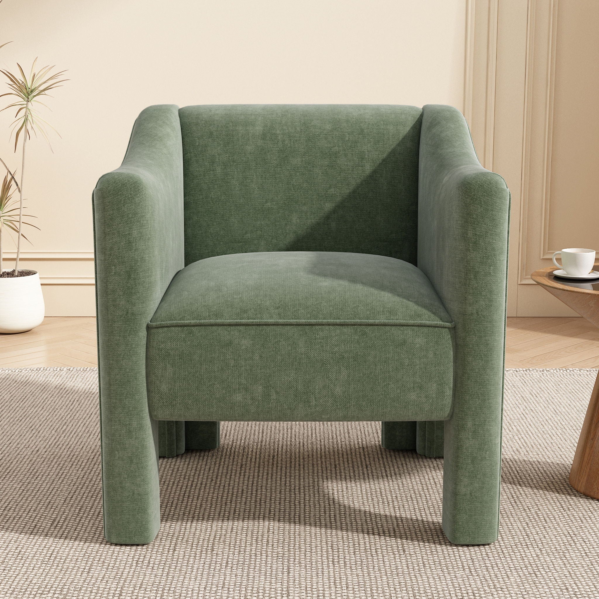Barrel Accent Chair With Enclosed Arms - Image 27